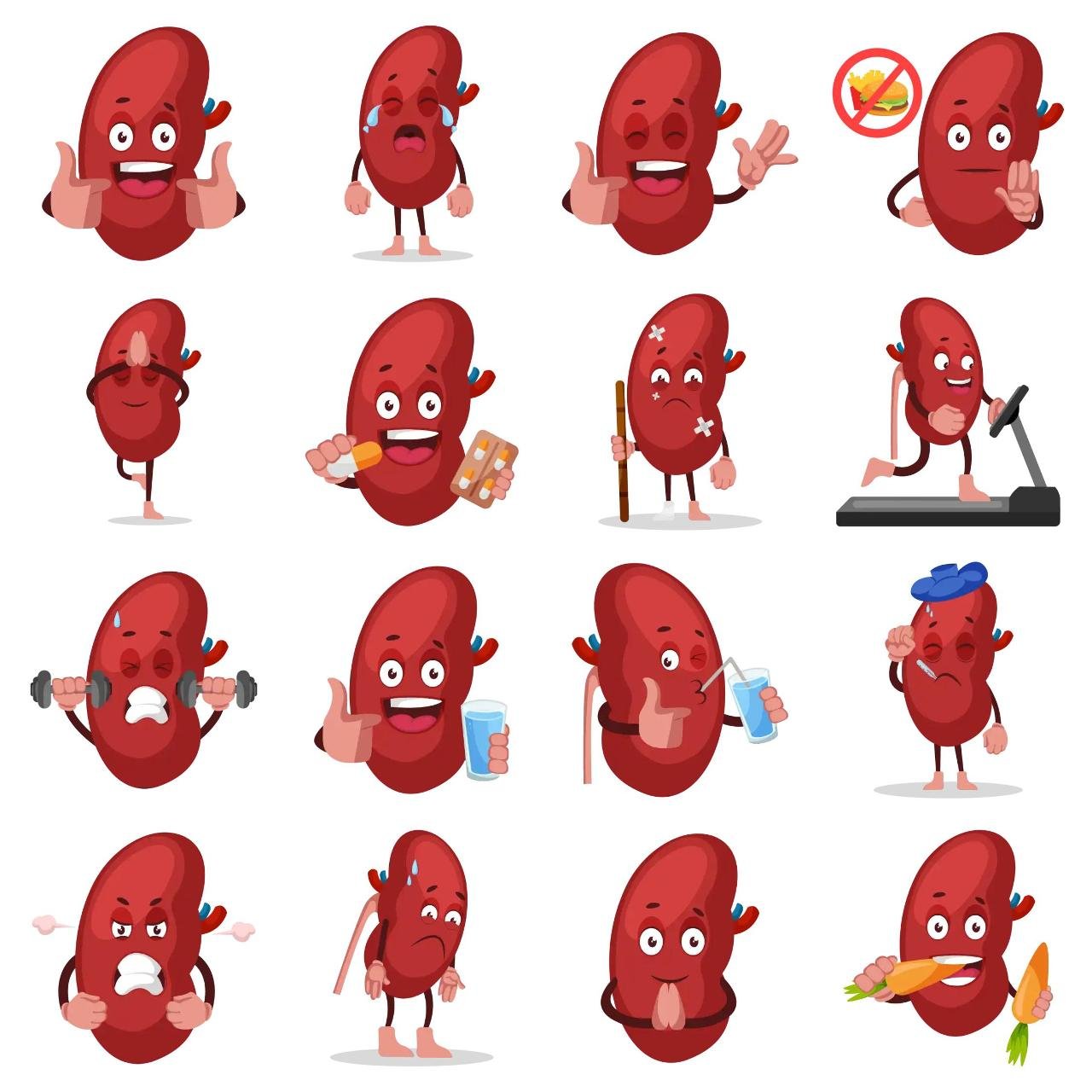Kidney Animation/Cartoon,INDIA,Etc sticker pack for Whatsapp, Telegram, Signal, and others chatting and message apps