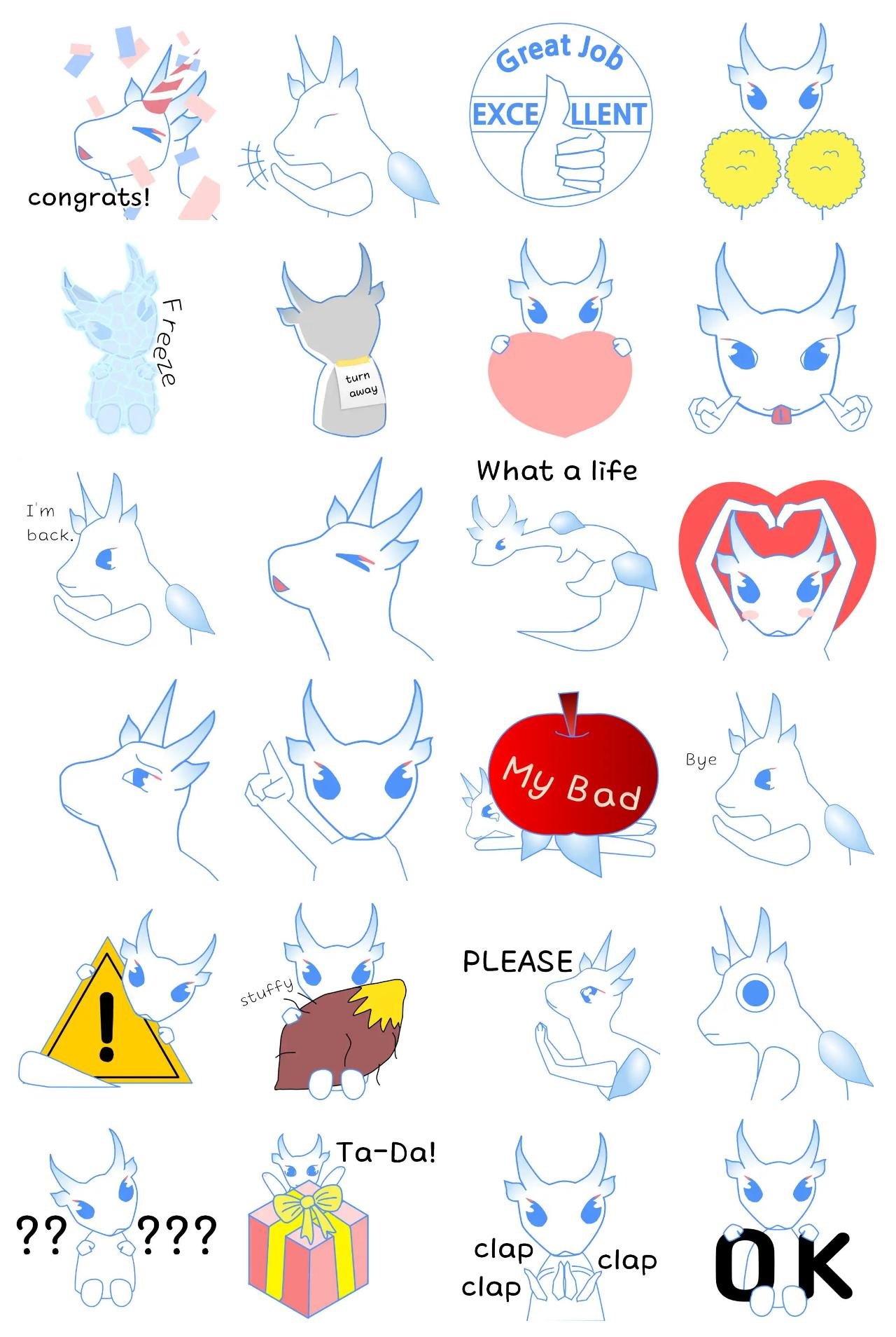 Glaucus Boody is cheerful Animals,Etc sticker pack for Whatsapp, Telegram, Signal, and others chatting and message apps