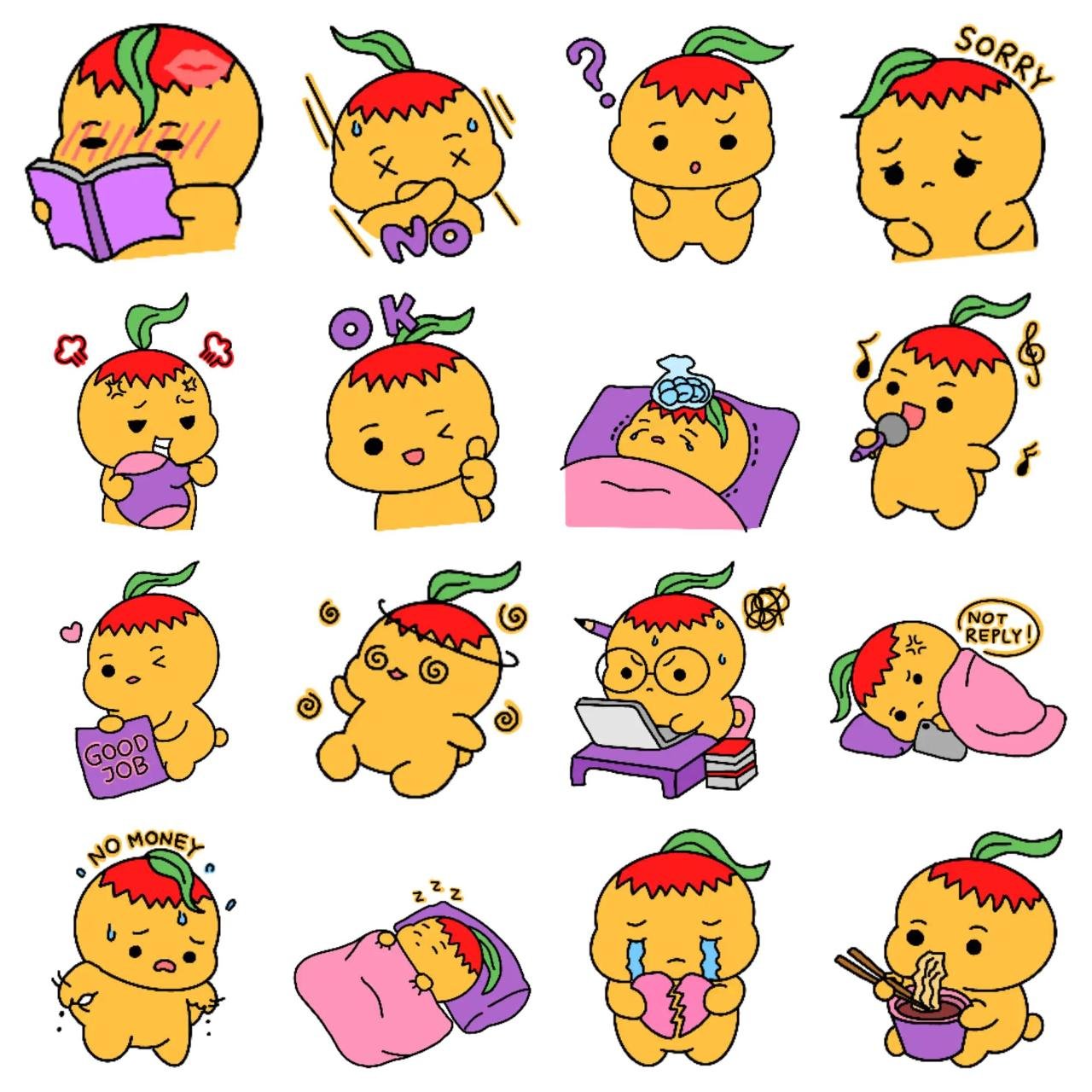 Kajo Animation/Cartoon,Plants sticker pack for Whatsapp, Telegram, Signal, and others chatting and message apps