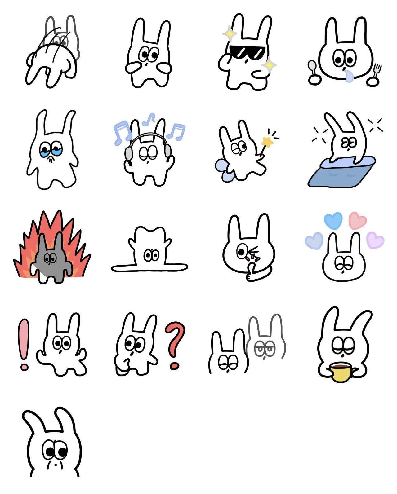 Chyukki's emotion Animals sticker pack for Whatsapp, Telegram, Signal, and others chatting and message apps