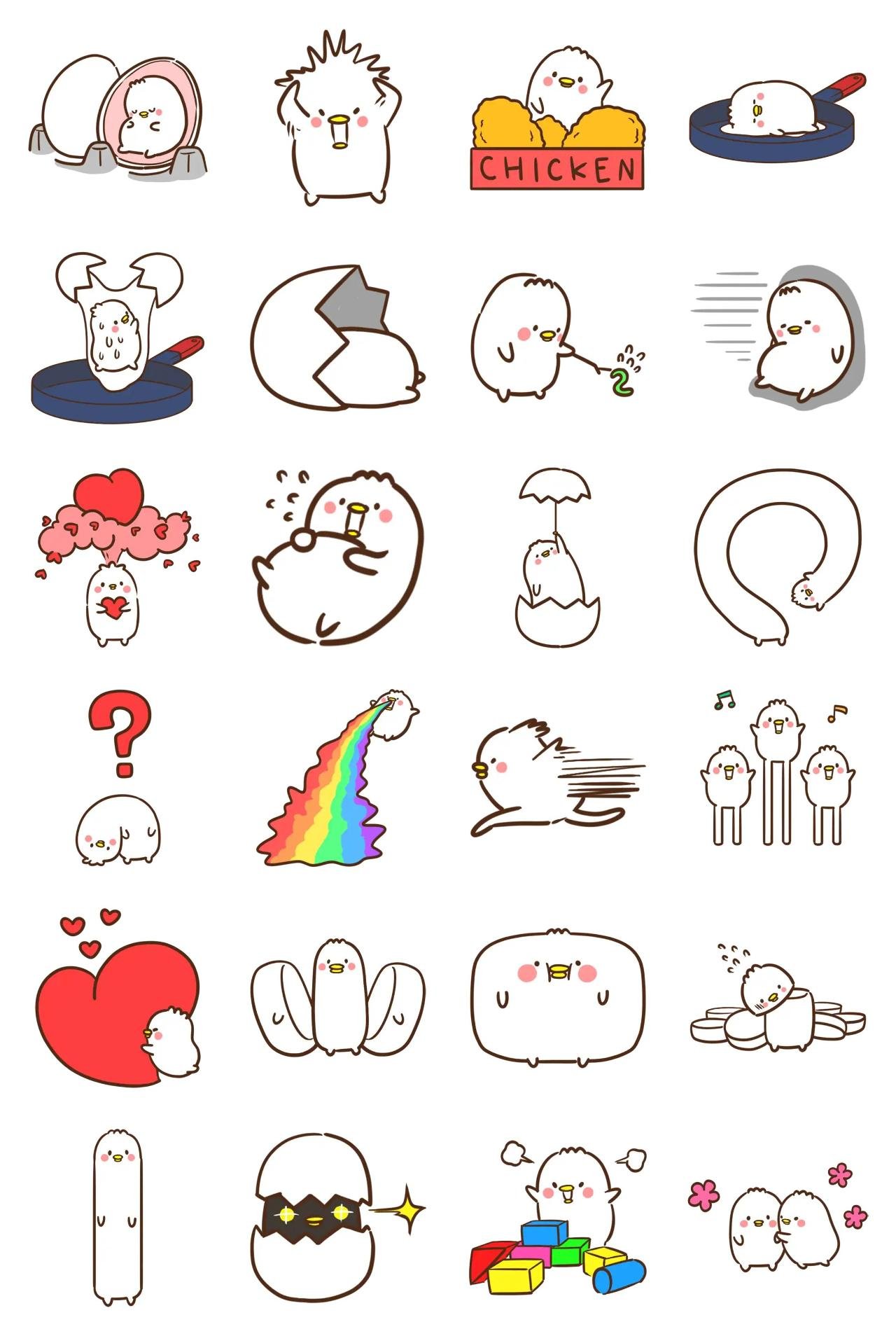 I am little peep Animals sticker pack for Whatsapp, Telegram, Signal, and others chatting and message apps