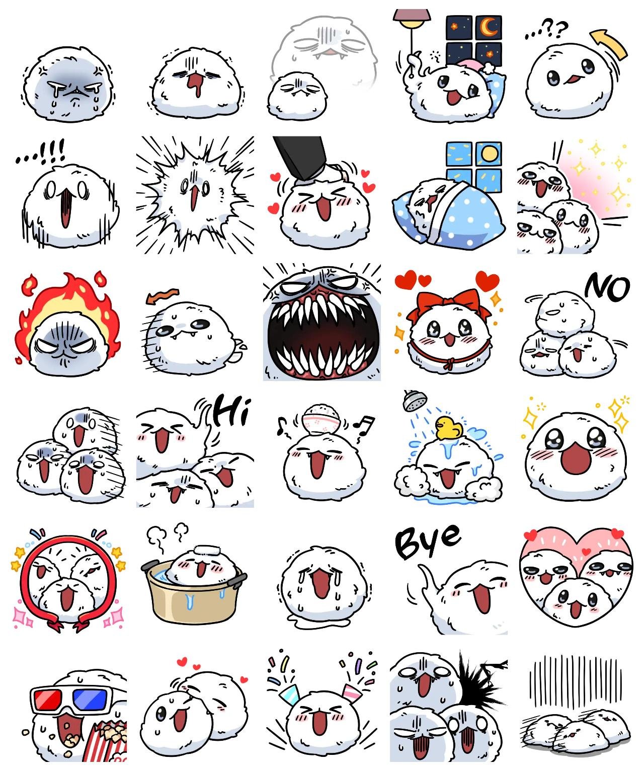 The Popoi is so cute Animation/Cartoon sticker pack for Whatsapp, Telegram, Signal, and others chatting and message apps