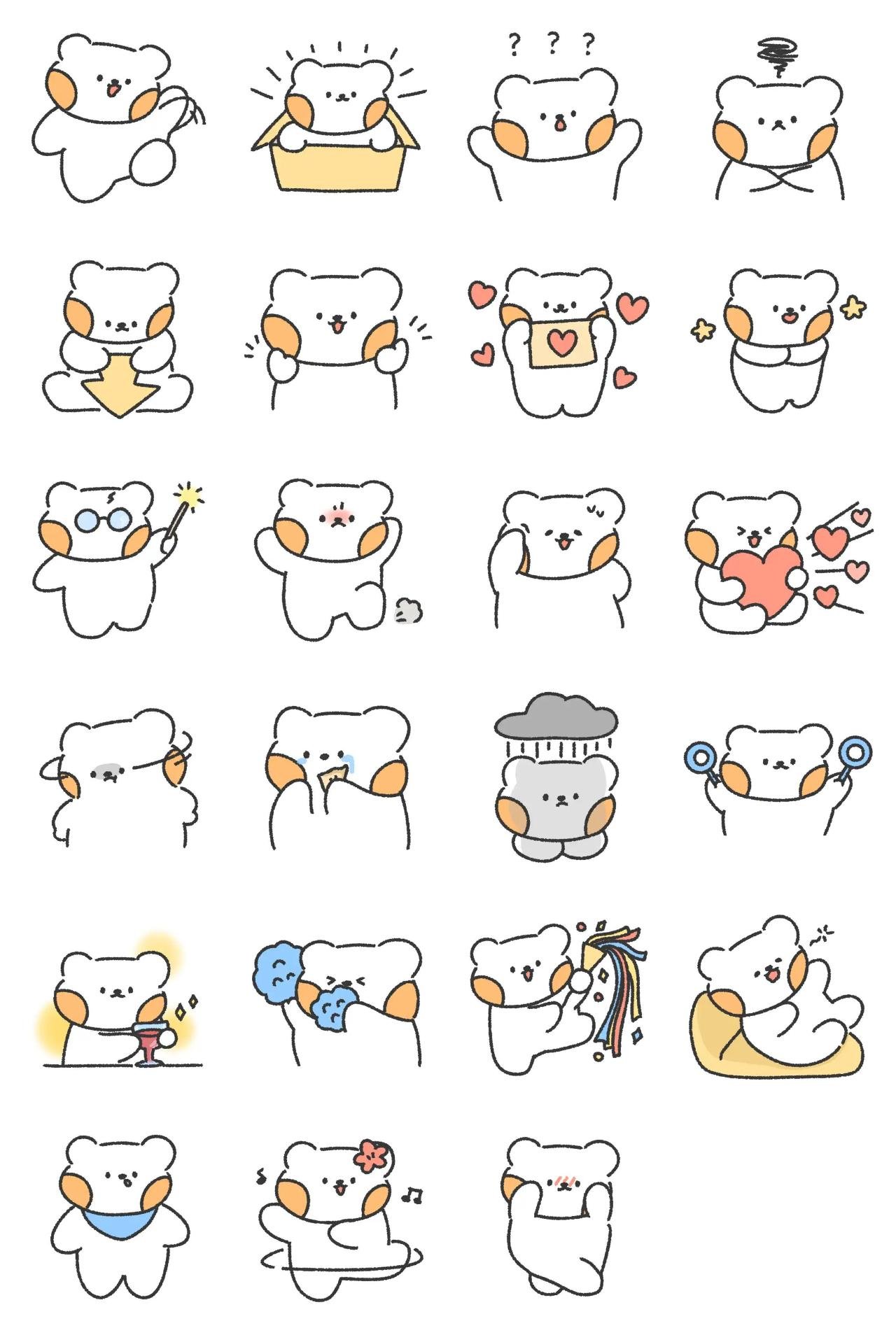 Orange Cheek Bear Animals,Animation/Cartoon,Etc sticker pack for Whatsapp, Telegram, Signal, and others chatting and message apps