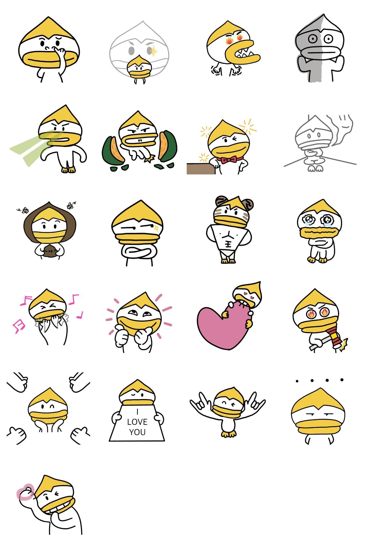 Mr. Kku Animation/Cartoon sticker pack for Whatsapp, Telegram, Signal, and others chatting and message apps