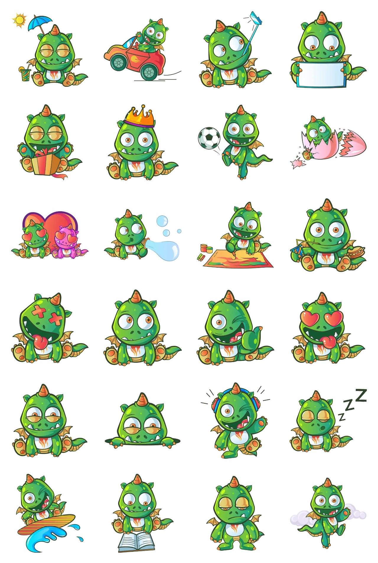 Cute Dragon Animation/Cartoon,Animals,Halloween,INDIA sticker pack for Whatsapp, Telegram, Signal, and others chatting and message apps