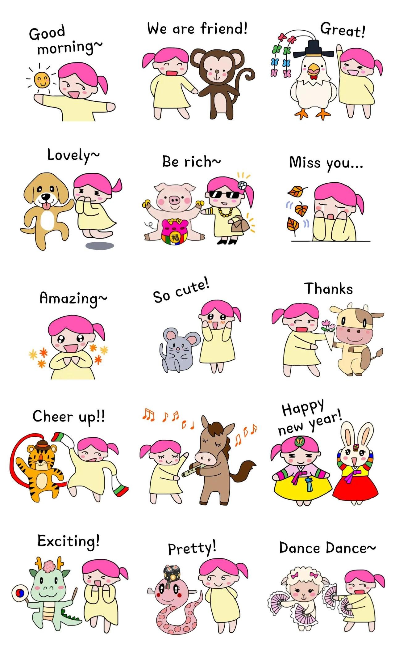 Jessica's friends Animals,People,Culture sticker pack for Whatsapp, Telegram, Signal, and others chatting and message apps