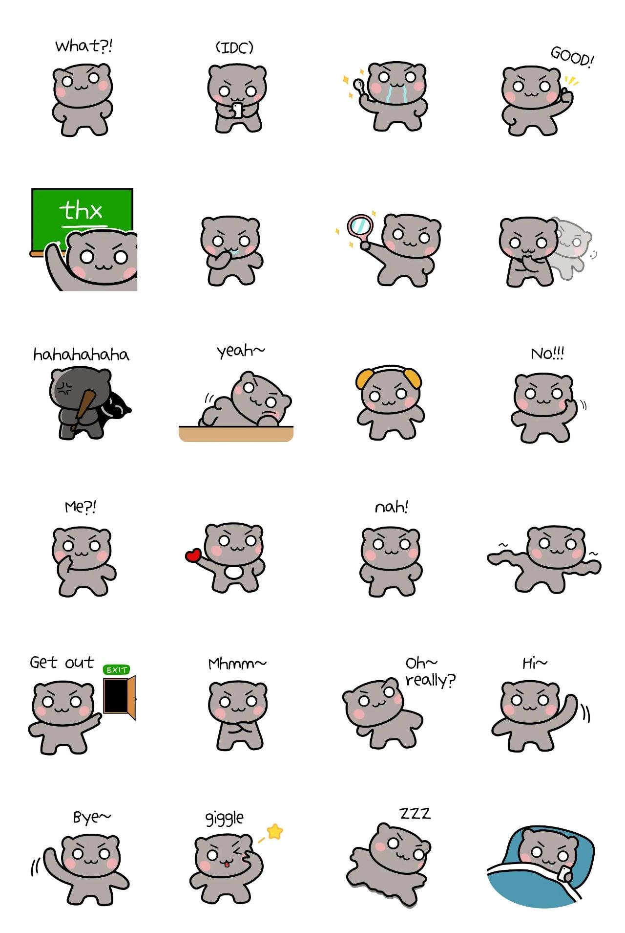 Naughty Grizzly Bear Animals sticker pack for Whatsapp, Telegram, Signal, and others chatting and message apps