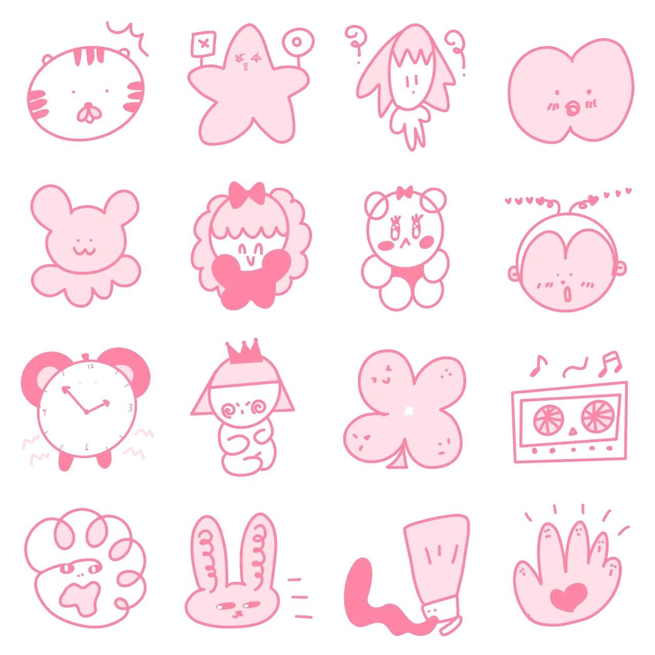 molangpink Culture,Etc,Objects sticker pack for Whatsapp, Telegram, Signal, and others chatting and message apps