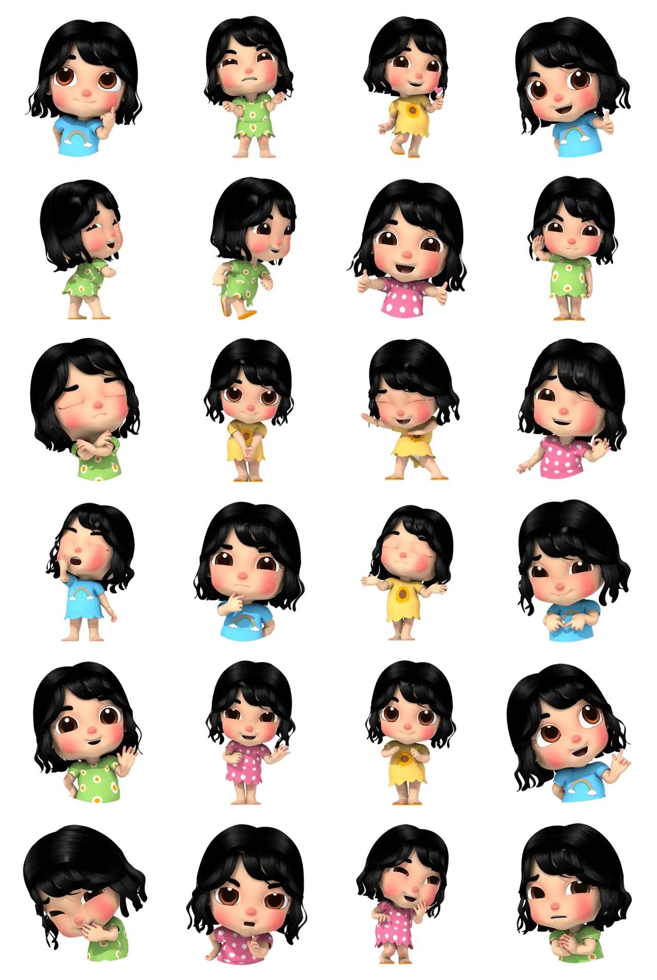 Idea Aufaa 2 Animation/Cartoon,FAMILY,Celebrity sticker pack for Whatsapp, Telegram, Signal, and others chatting and message apps