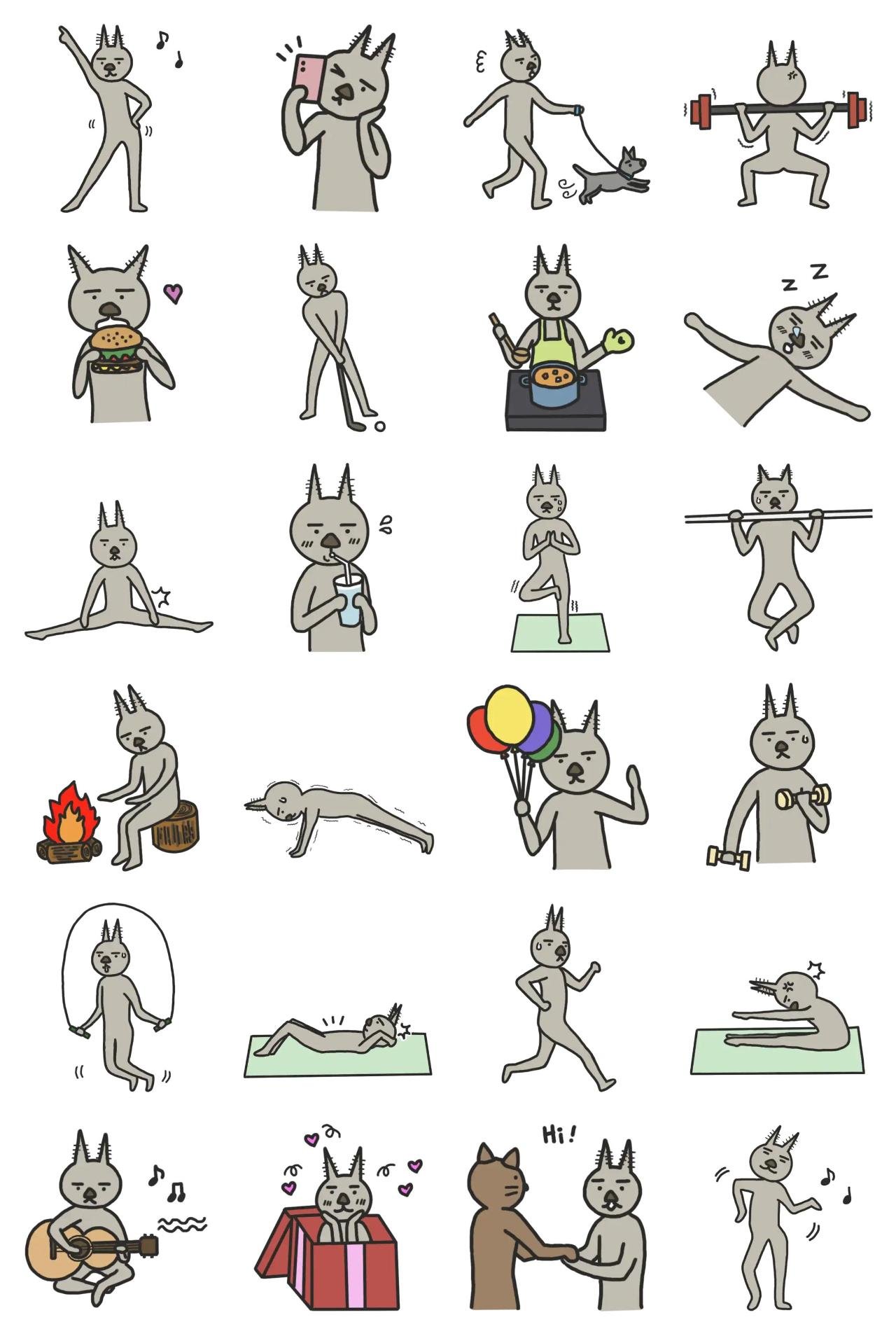 Longs' life Animals,Gag,Etc sticker pack for Whatsapp, Telegram, Signal, and others chatting and message apps