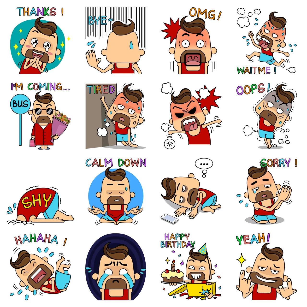 Pablo The Punk People,Animation/Cartoon sticker pack for Whatsapp, Telegram, Signal, and others chatting and message apps