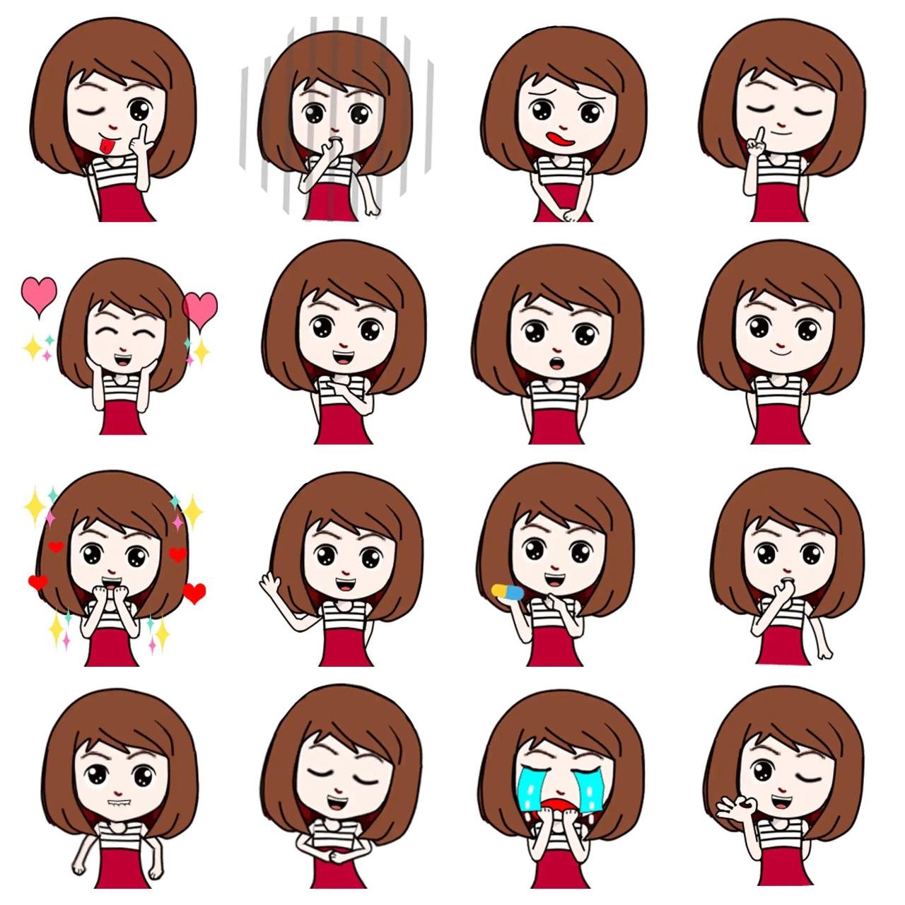 Olas People,Food/Drink,Valentine sticker pack for Whatsapp, Telegram, Signal, and others chatting and message apps