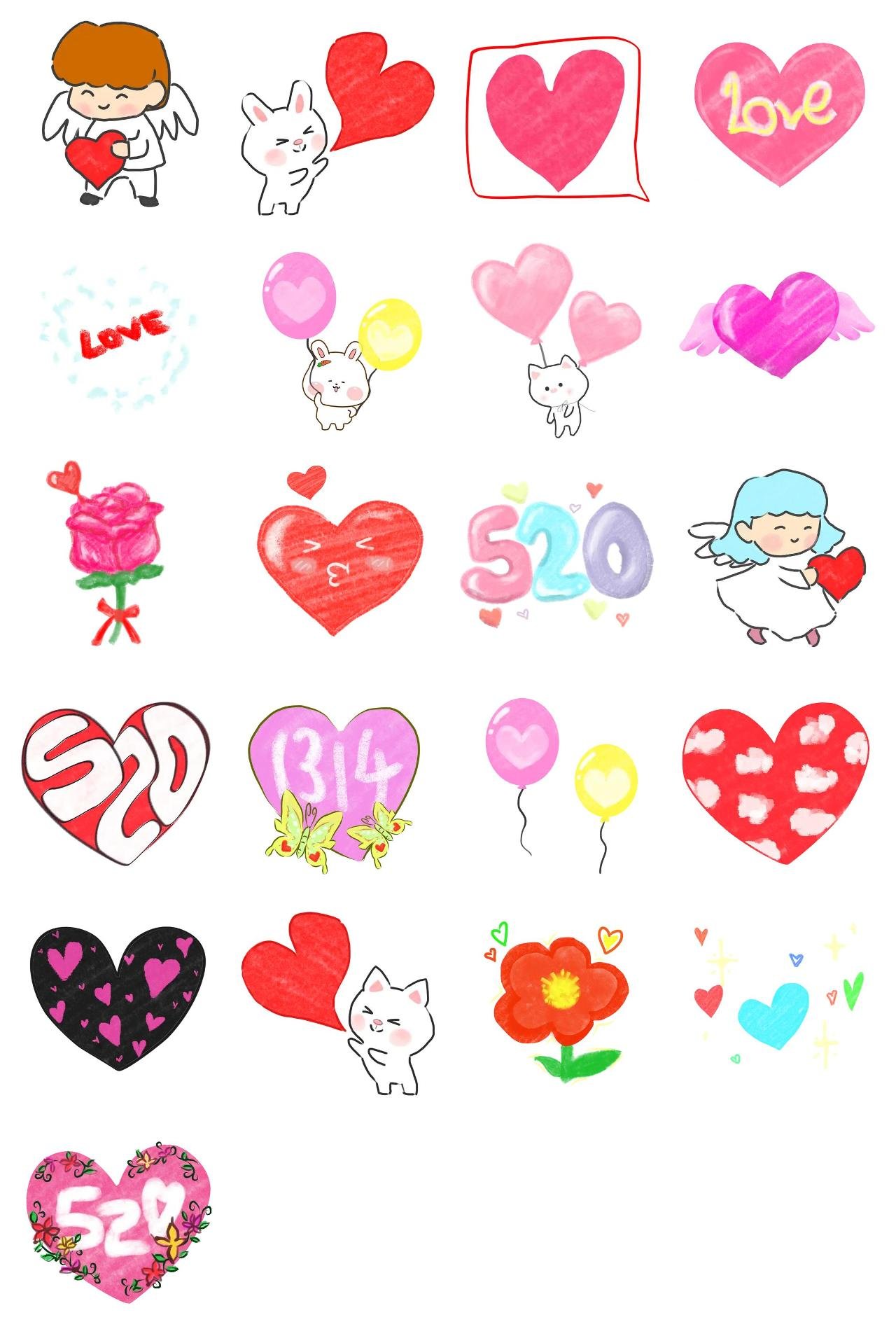 All about love Romance,Valentine,Objects sticker pack for Whatsapp, Telegram, Signal, and others chatting and message apps