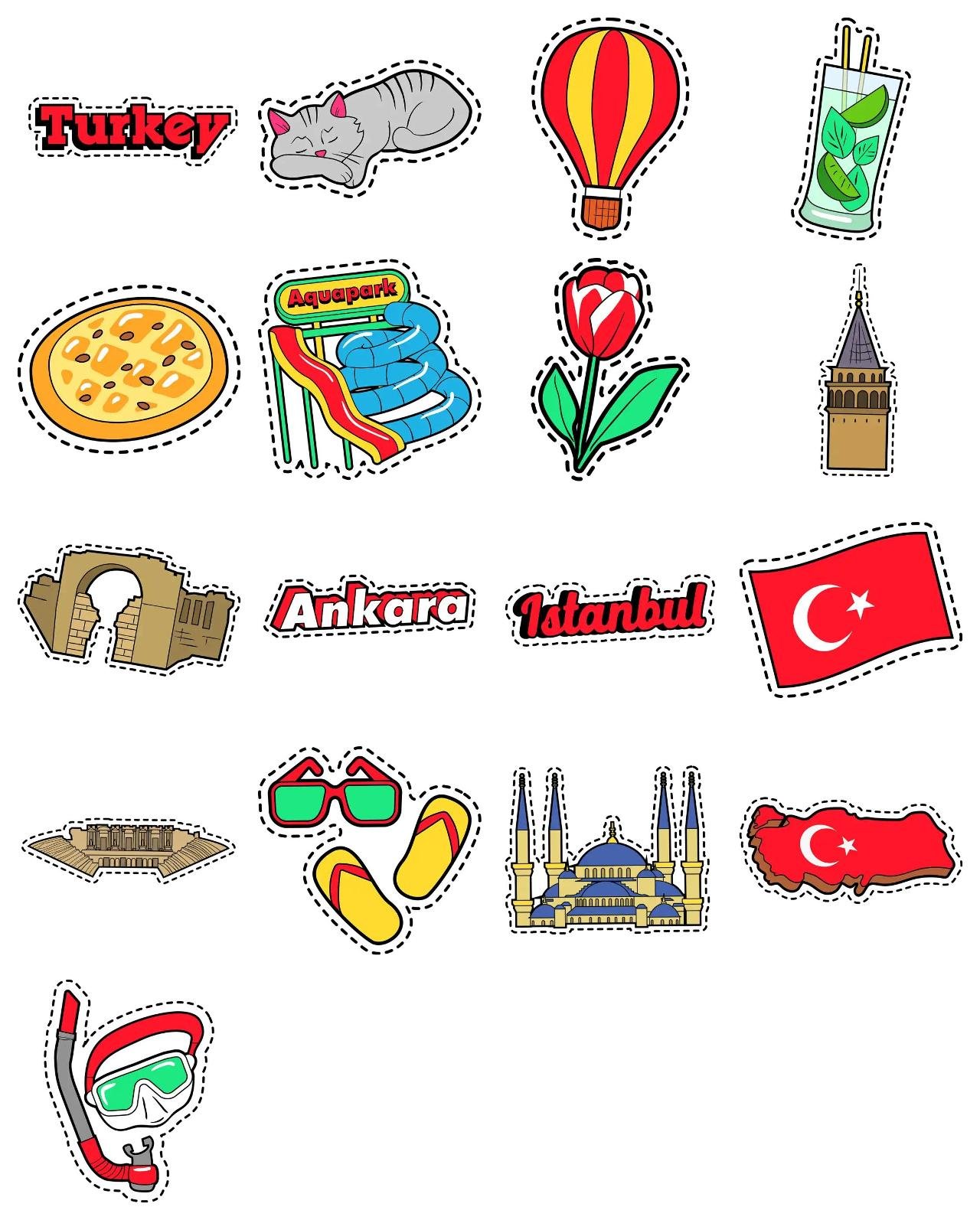 Turkey Objects,People,Culture sticker pack for Whatsapp, Telegram, Signal, and others chatting and message apps