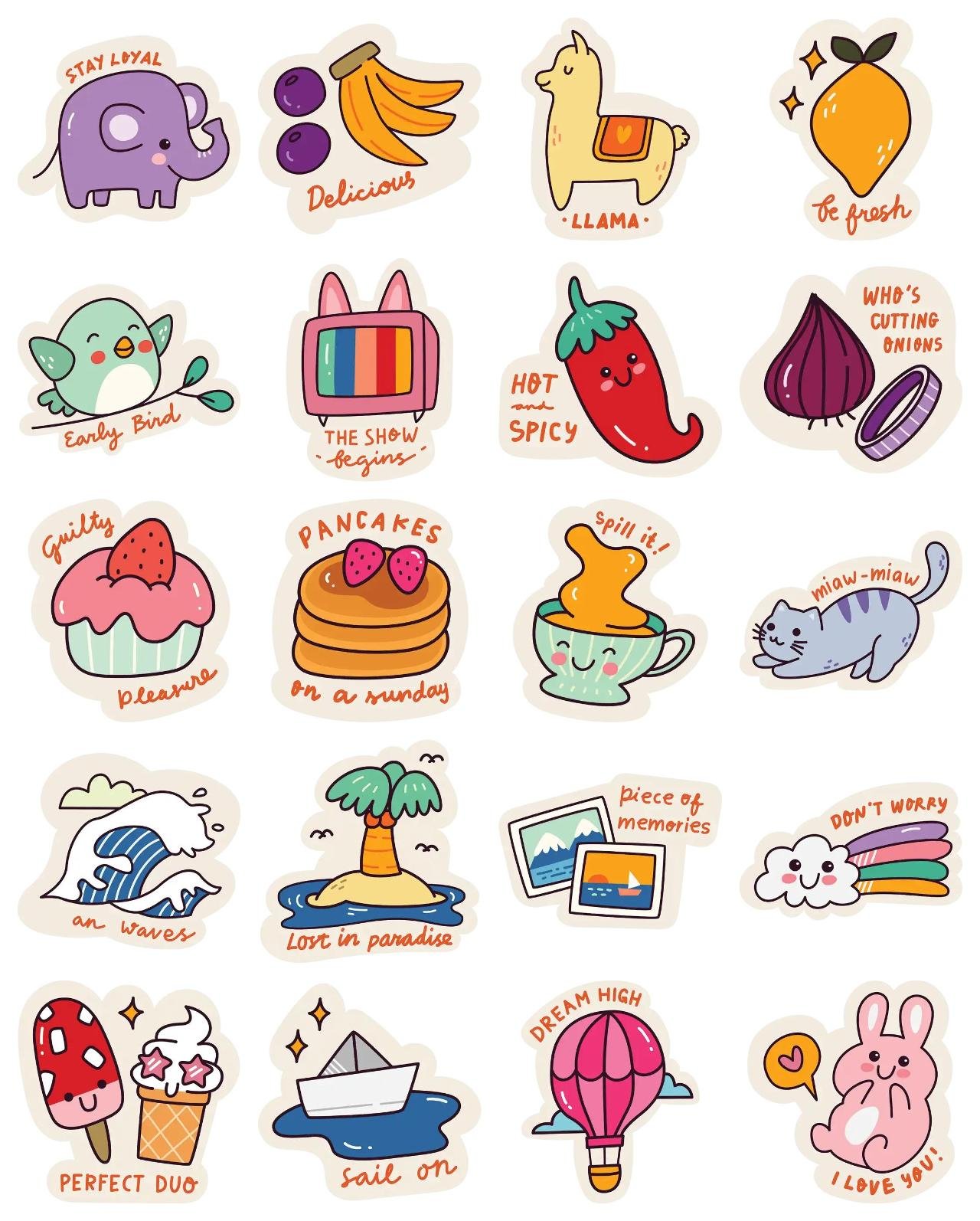 Summer Travelling Stickers Culture,Vacation,Weather/Nature sticker pack for Whatsapp, Telegram, Signal, and others chatting and message apps