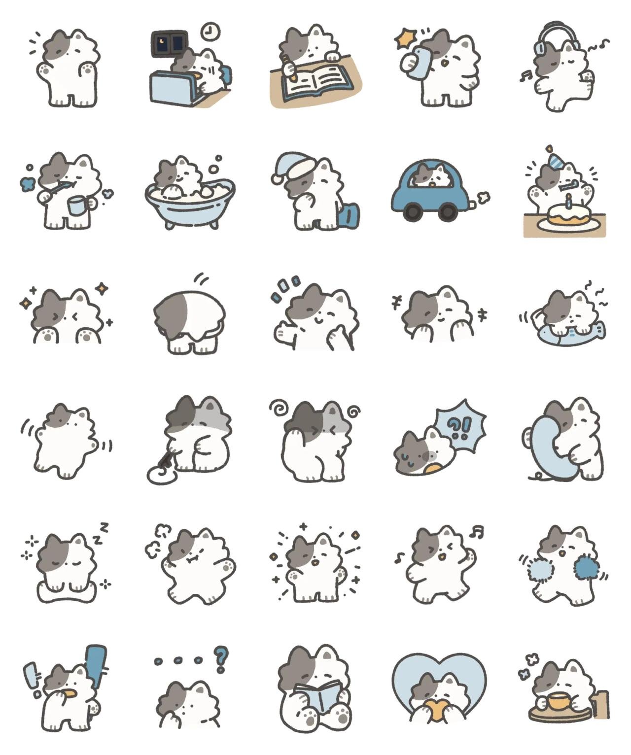 Myam's daily life Animals,Animation/Cartoon,Vacation sticker pack for Whatsapp, Telegram, Signal, and others chatting and message apps