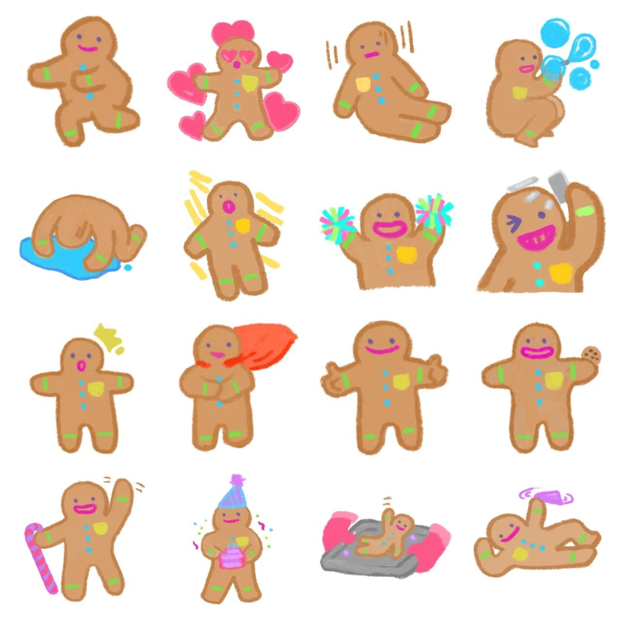 cookie Animation/Cartoon,Food/Drink sticker pack for Whatsapp, Telegram, Signal, and others chatting and message apps