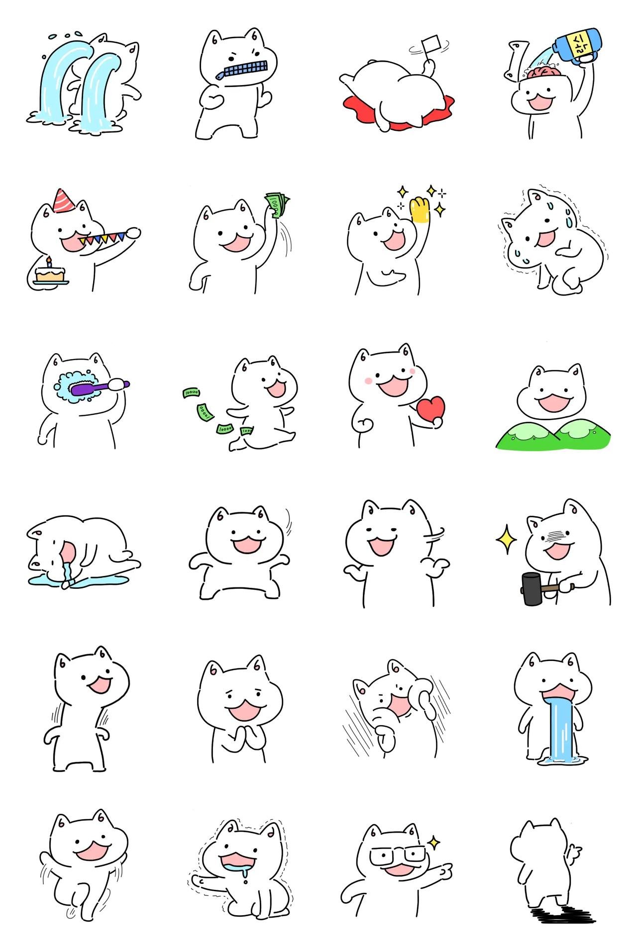 Simple Moong Moongi Animals sticker pack for Whatsapp, Telegram, Signal, and others chatting and message apps