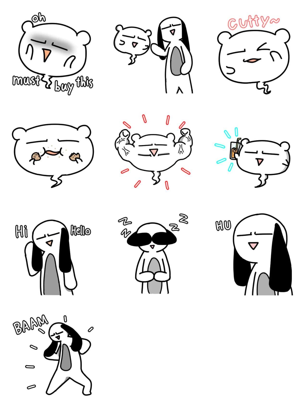 gwichanhkun and jagopa Gag,emotion sticker pack for Whatsapp, Telegram, Signal, and others chatting and message apps