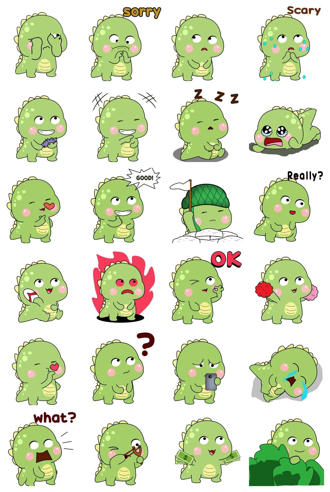 Dino lovers Animals,Animation/Cartoon,Romance sticker pack for Whatsapp, Telegram, Signal, and others chatting and message apps