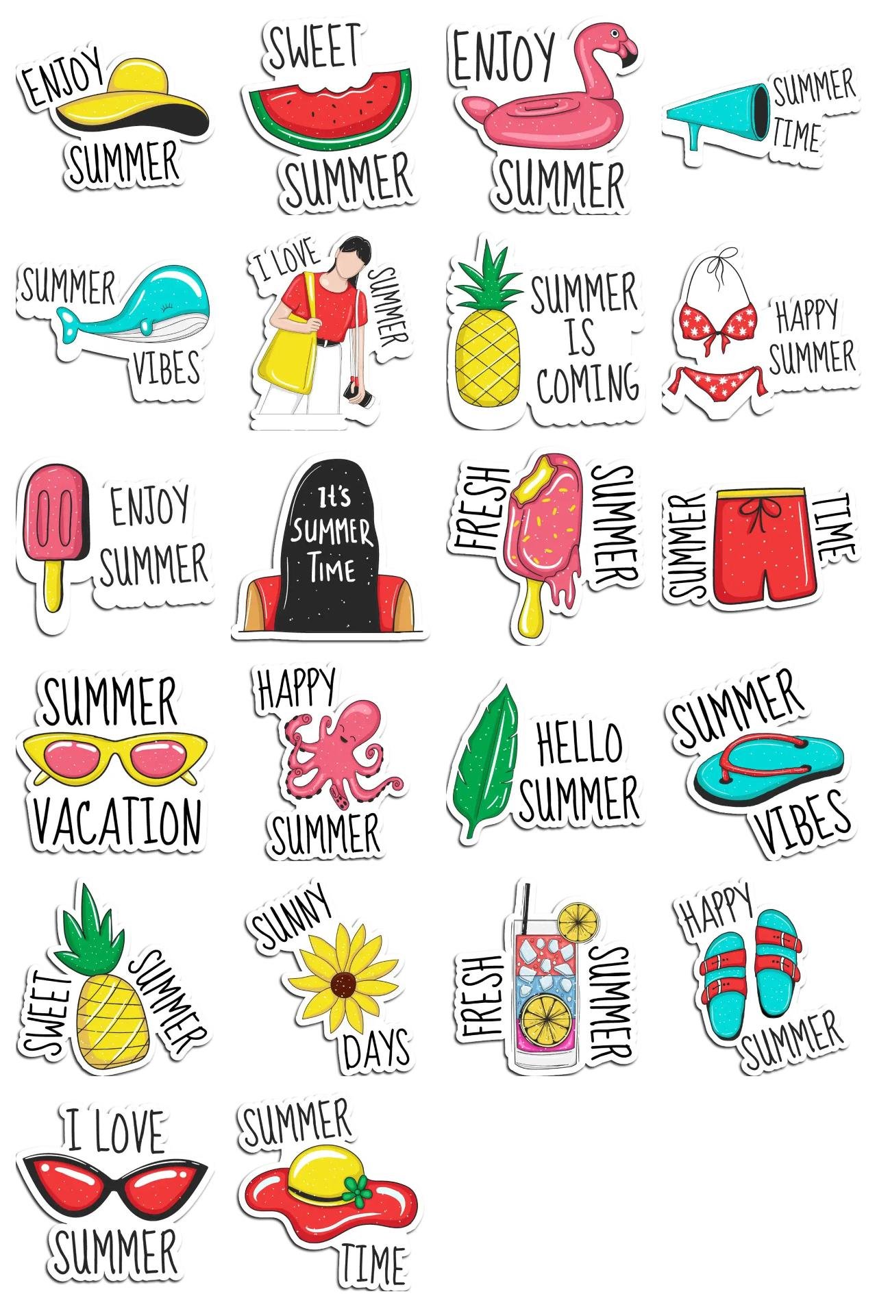 Summer Sticker FAMILY,Culture,Weather/Nature sticker pack for Whatsapp, Telegram, Signal, and others chatting and message apps