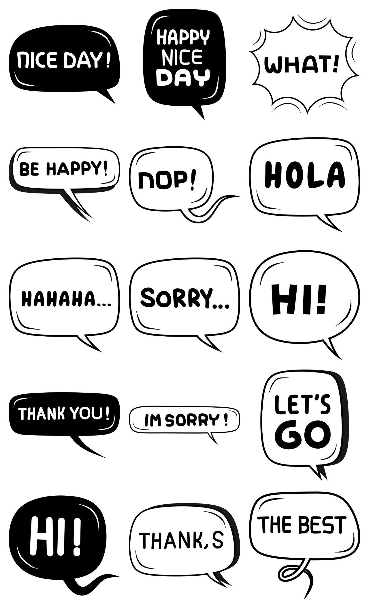 Daily Chat Sticker set Culture,FAMILY,Phrases sticker pack for Whatsapp, Telegram, Signal, and others chatting and message apps