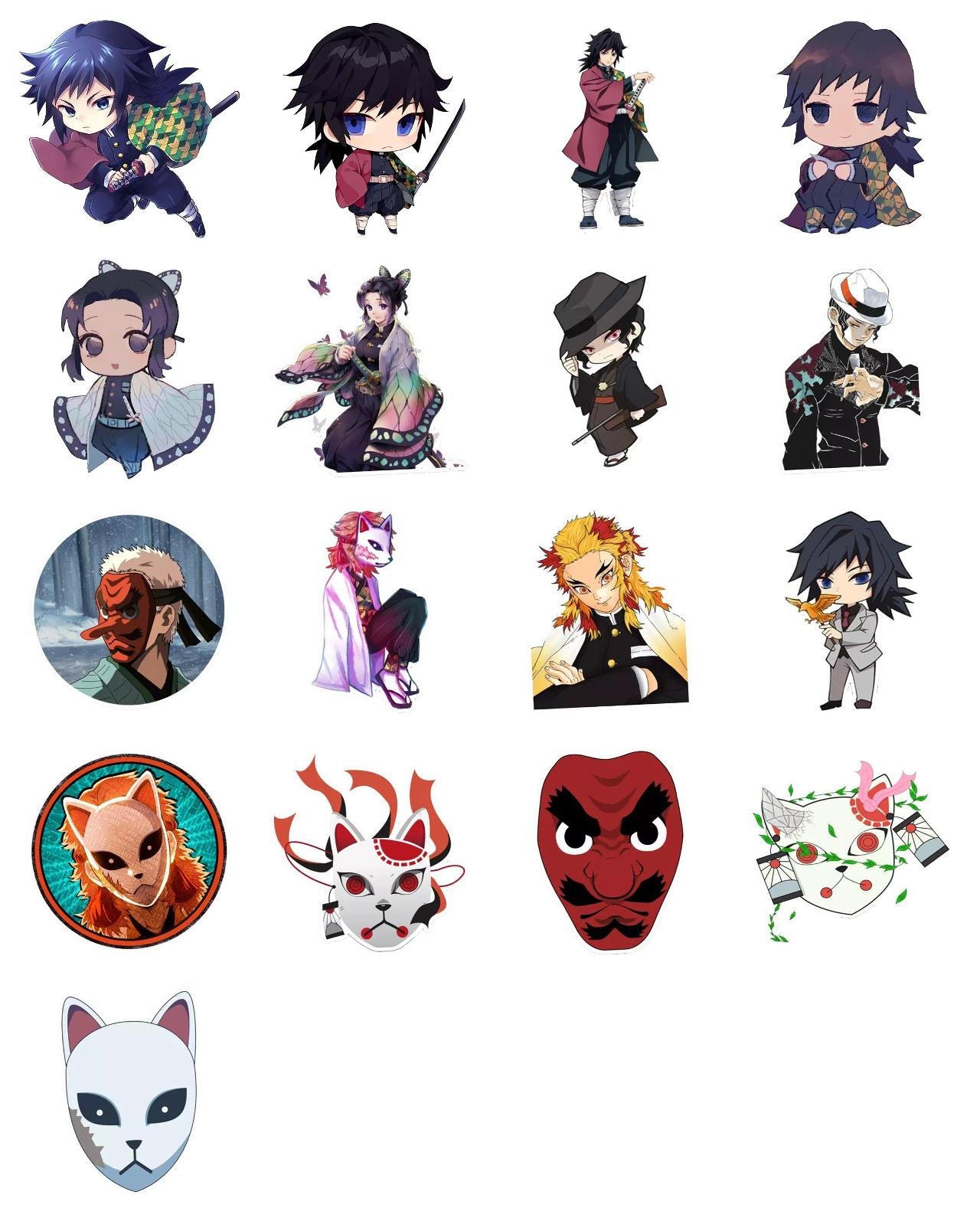 Kimetsu no Yaiba #4 Anime, Kimetsu no Yaiba, Demon Slayer sticker pack for Whatsapp, Telegram, Signal, and others chatting and message apps