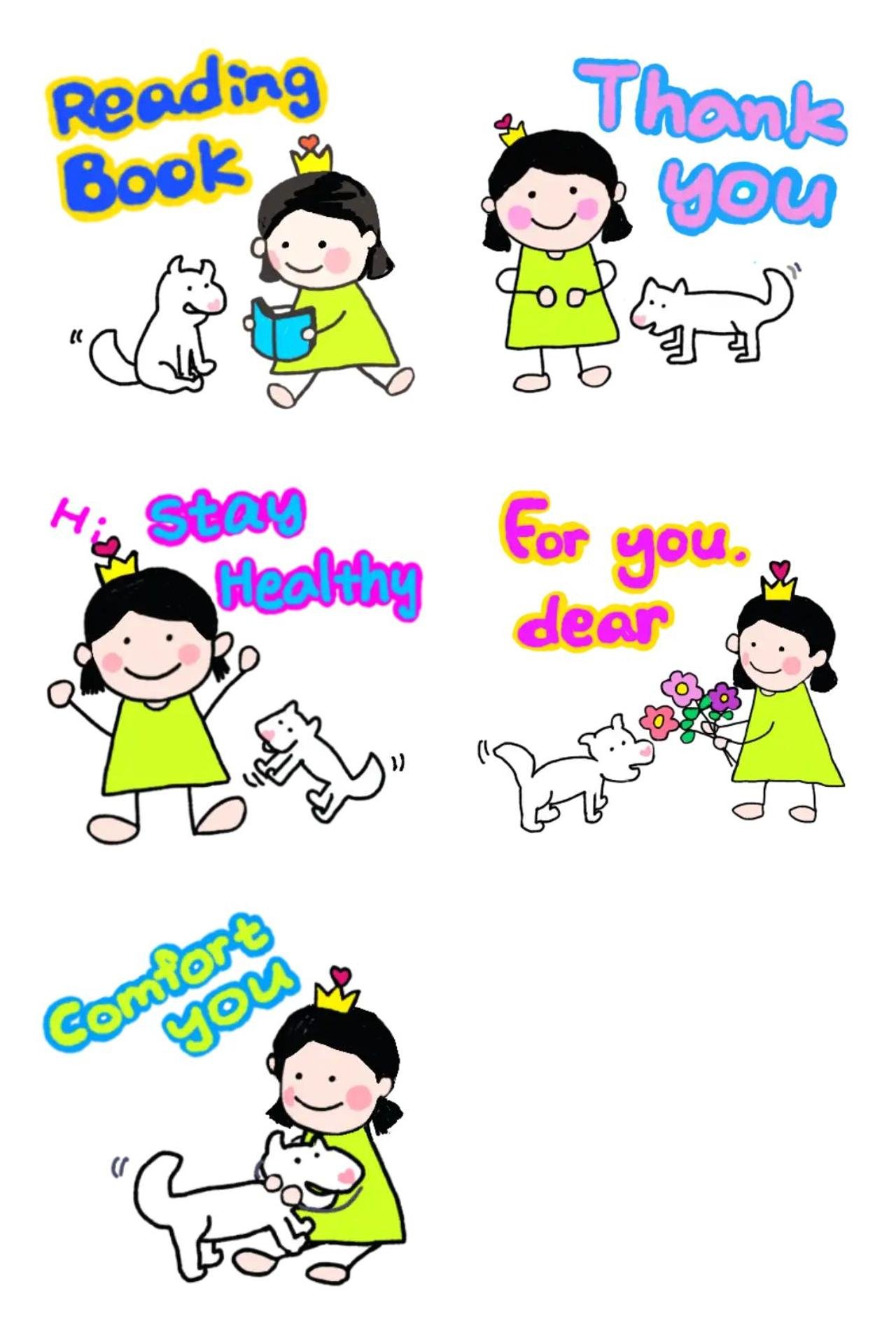 Tiara girl Phrases,adjective sticker pack for Whatsapp, Telegram, Signal, and others chatting and message apps