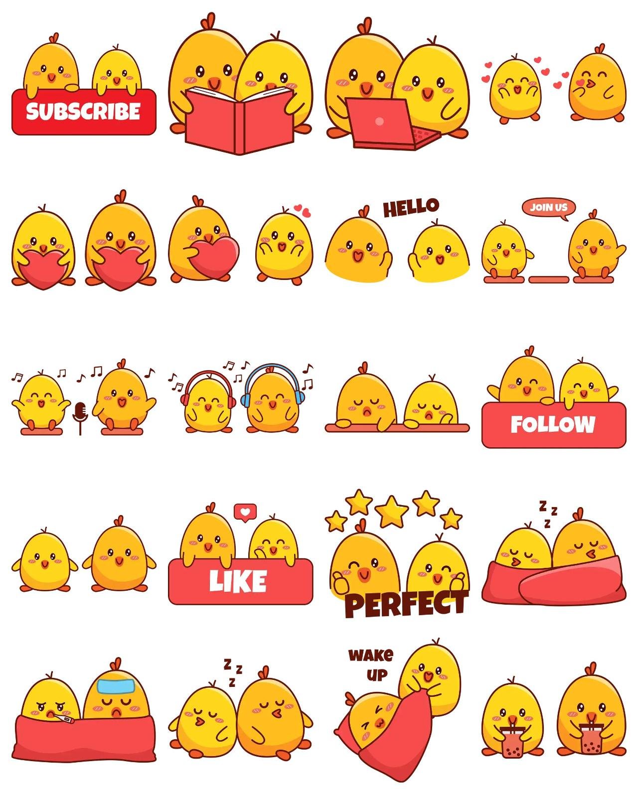 cute little duck couple 2 Animals,Culture,Weather/Nature sticker pack for Whatsapp, Telegram, Signal, and others chatting and message apps