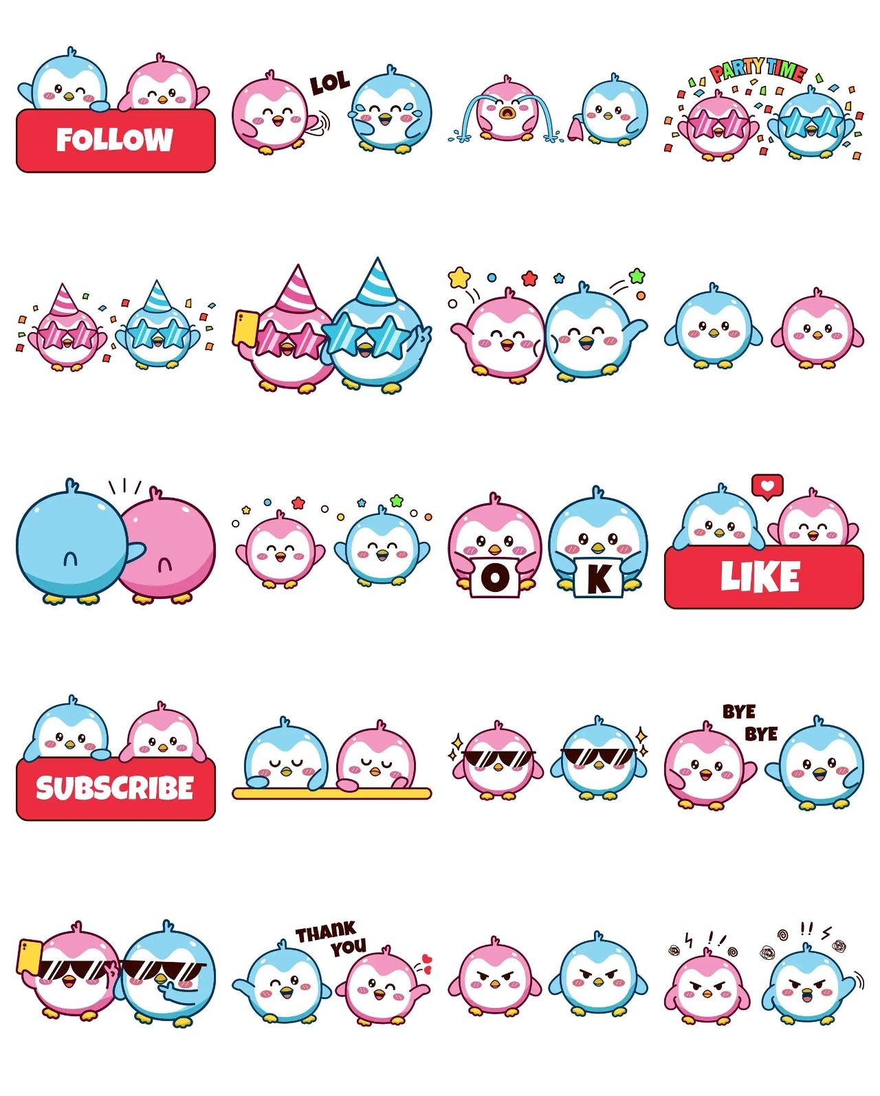 cute little penguin 2 Animals,Weather/Nature,Culture sticker pack for Whatsapp, Telegram, Signal, and others chatting and message apps