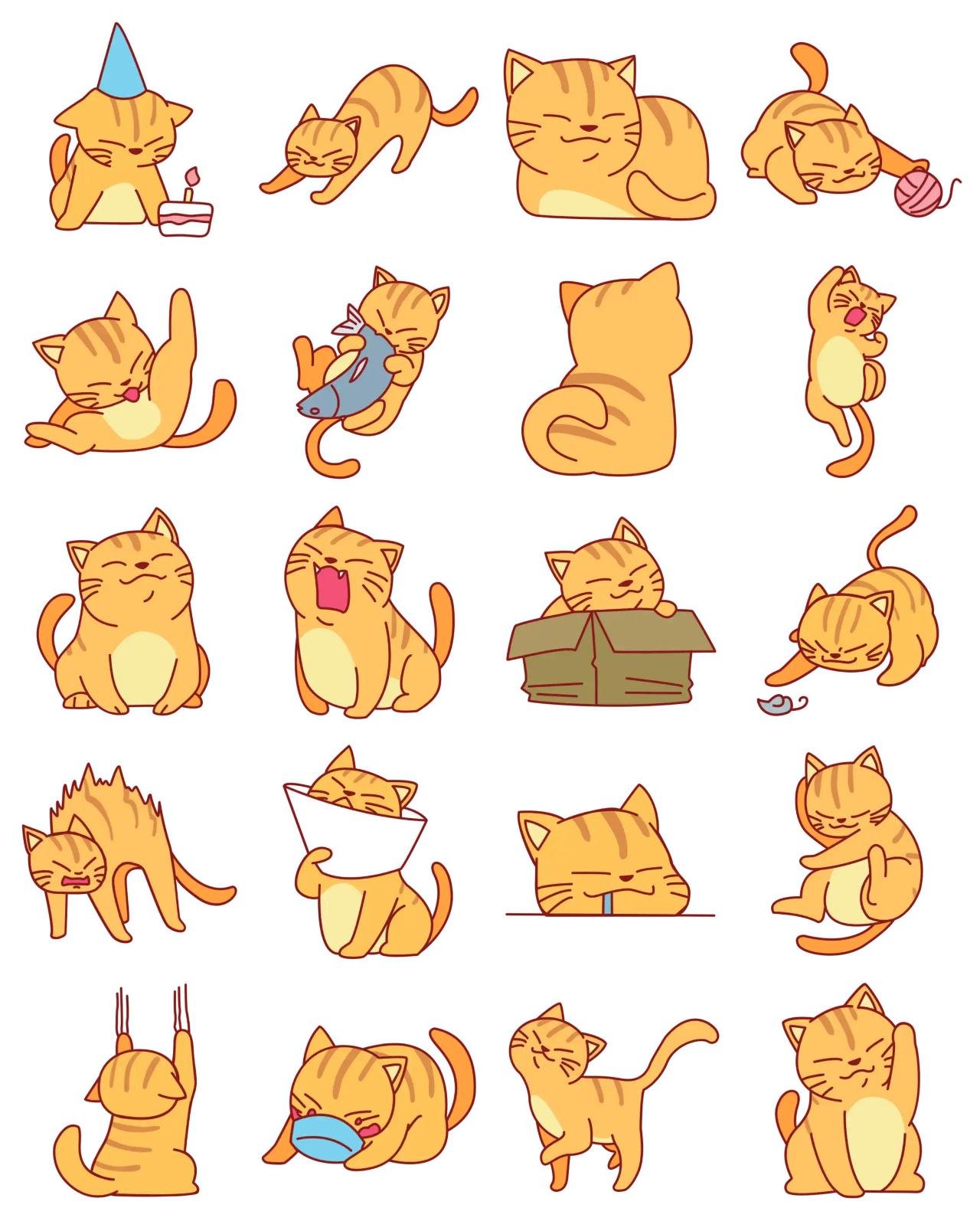 Funny cat cute Animals,Animation/Cartoon,Romance sticker pack for Whatsapp, Telegram, Signal, and others chatting and message apps