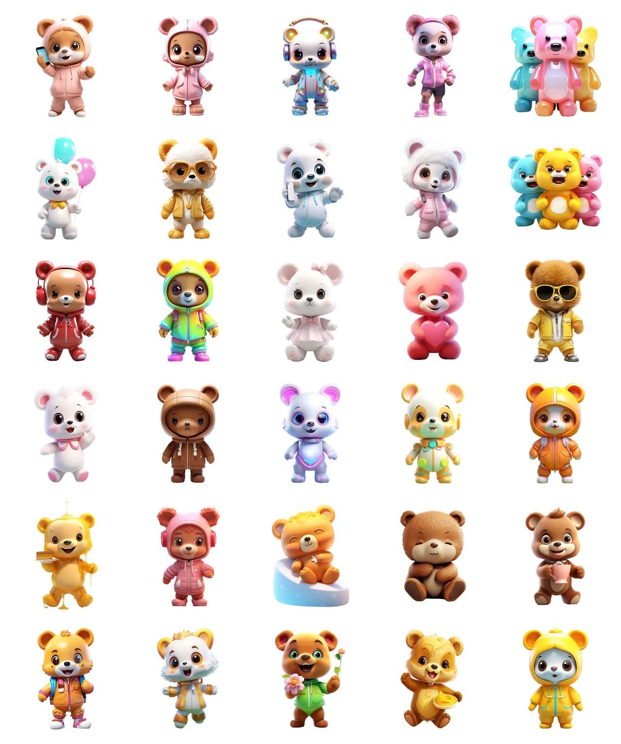 Teddy Bear Animation/Cartoon,Animals,Etc sticker pack for Whatsapp, Telegram, Signal, and others chatting and message apps