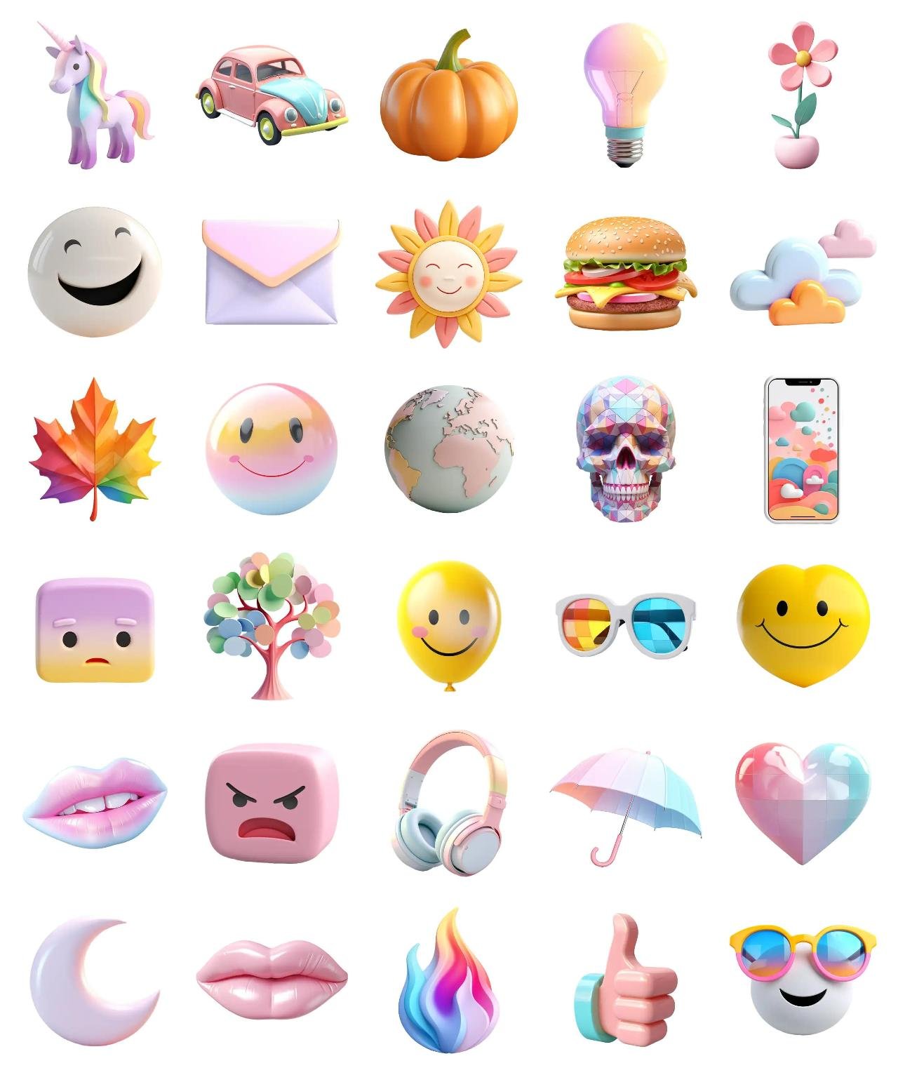 PASTEL COLLECTION Objects,Etc sticker pack for Whatsapp, Telegram, Signal, and others chatting and message apps