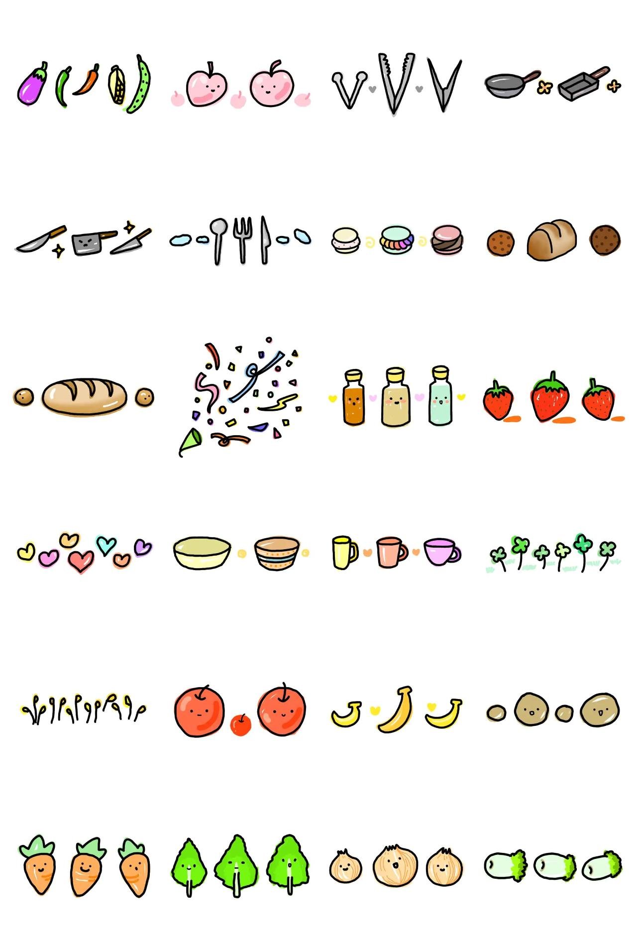 Let's cook Food/Drink sticker pack for Whatsapp, Telegram, Signal, and others chatting and message apps