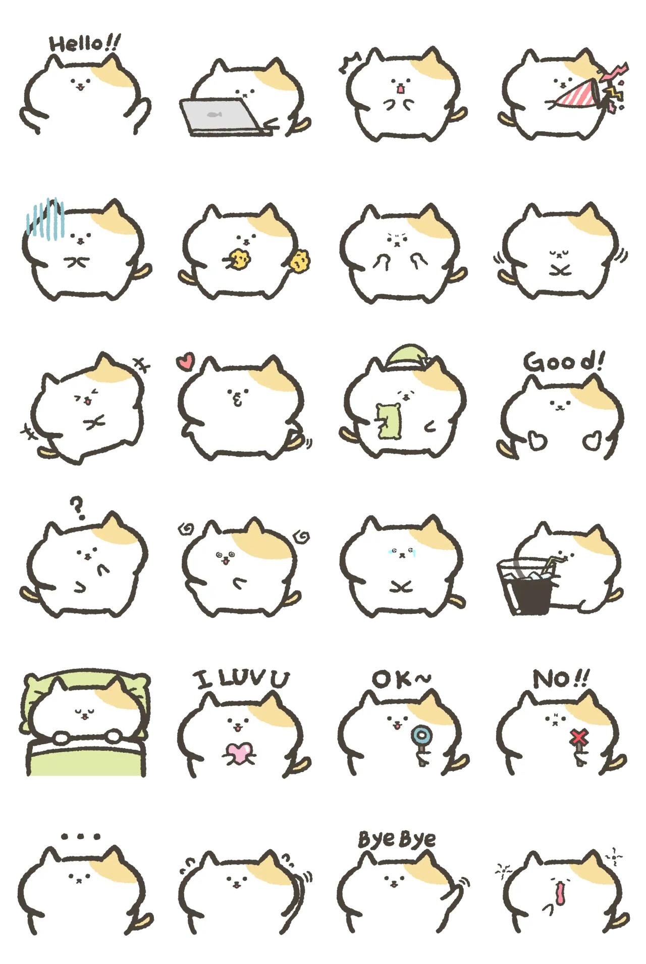 lovely cat SOM Etc,emotion sticker pack for Whatsapp, Telegram, Signal, and others chatting and message apps