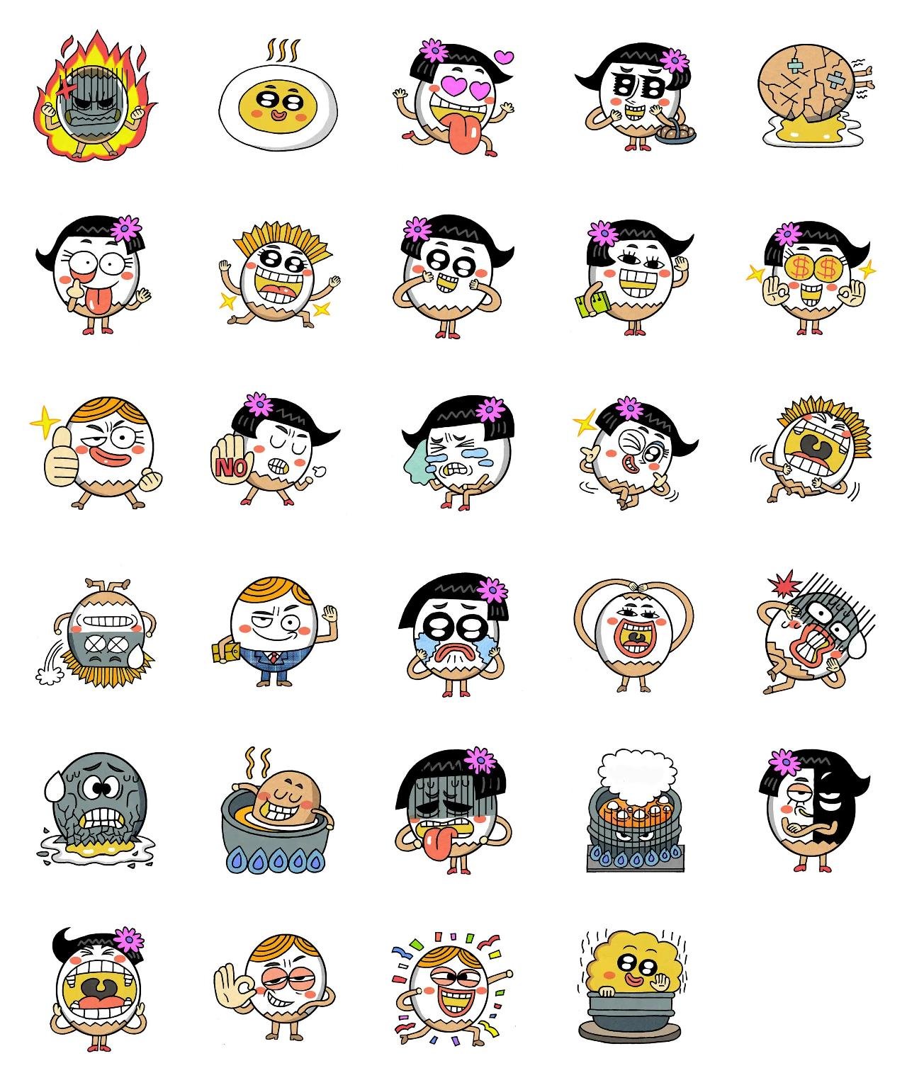 Egg Friends Animals,Gag sticker pack for Whatsapp, Telegram, Signal, and others chatting and message apps