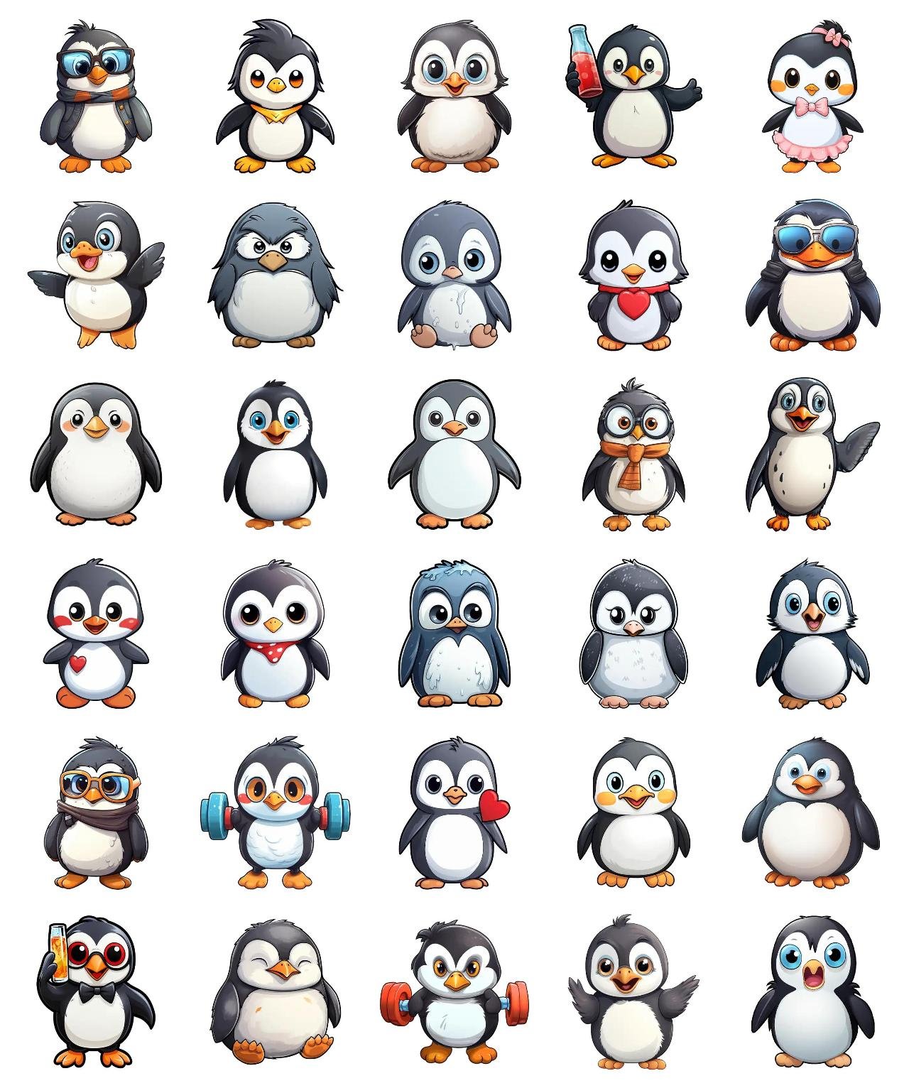 Funny Penguin Animals,Animation/Cartoon,Etc sticker pack for Whatsapp, Telegram, Signal, and others chatting and message apps