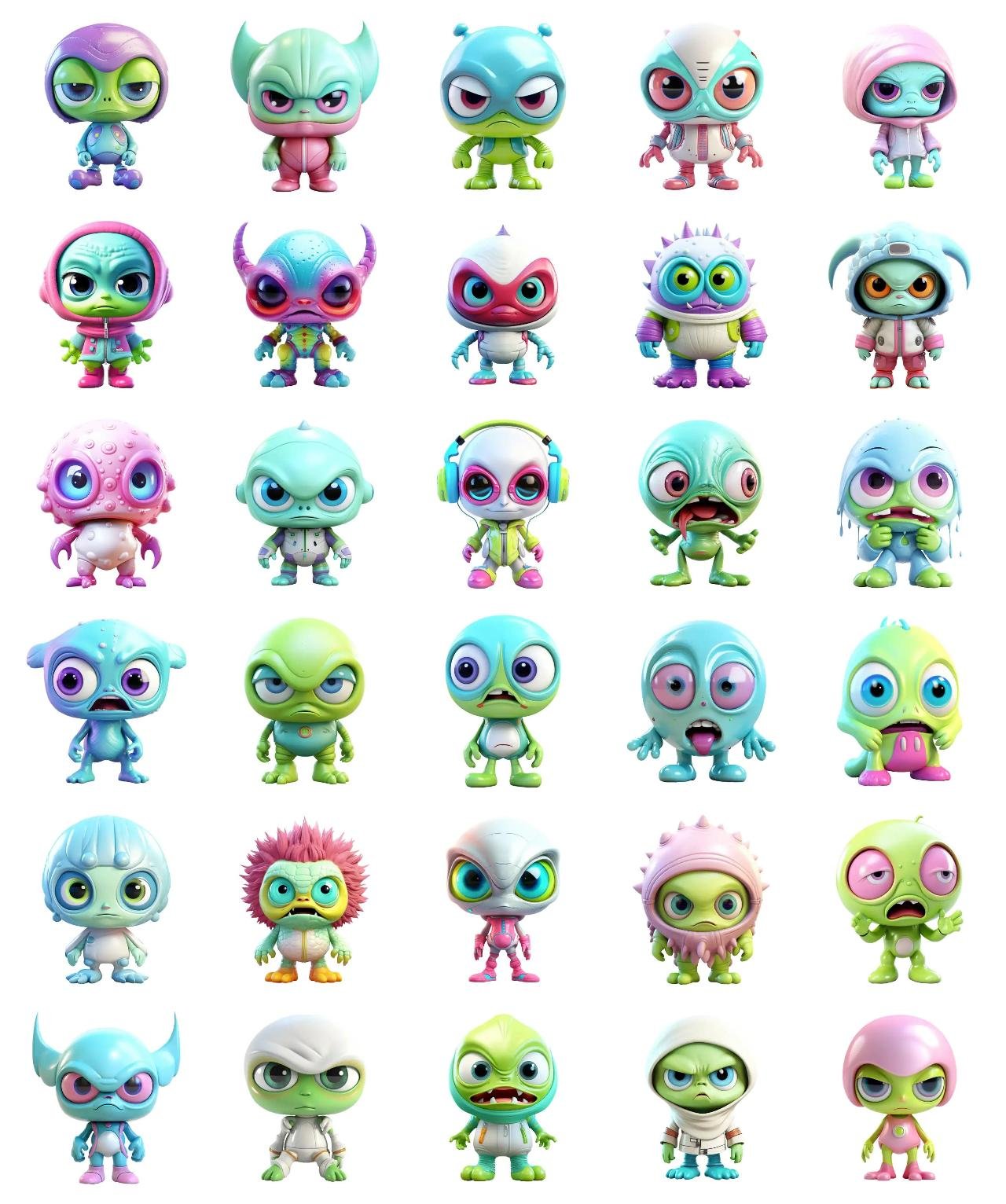 Grumpy Aliens Animation/Cartoon,Etc sticker pack for Whatsapp, Telegram, Signal, and others chatting and message apps