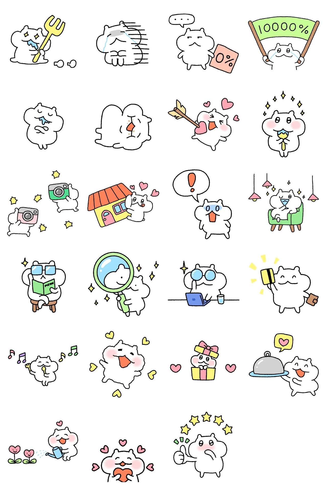 Food Master Hamster 2 Animals,Food/Drink,Etc sticker pack for Whatsapp, Telegram, Signal, and others chatting and message apps