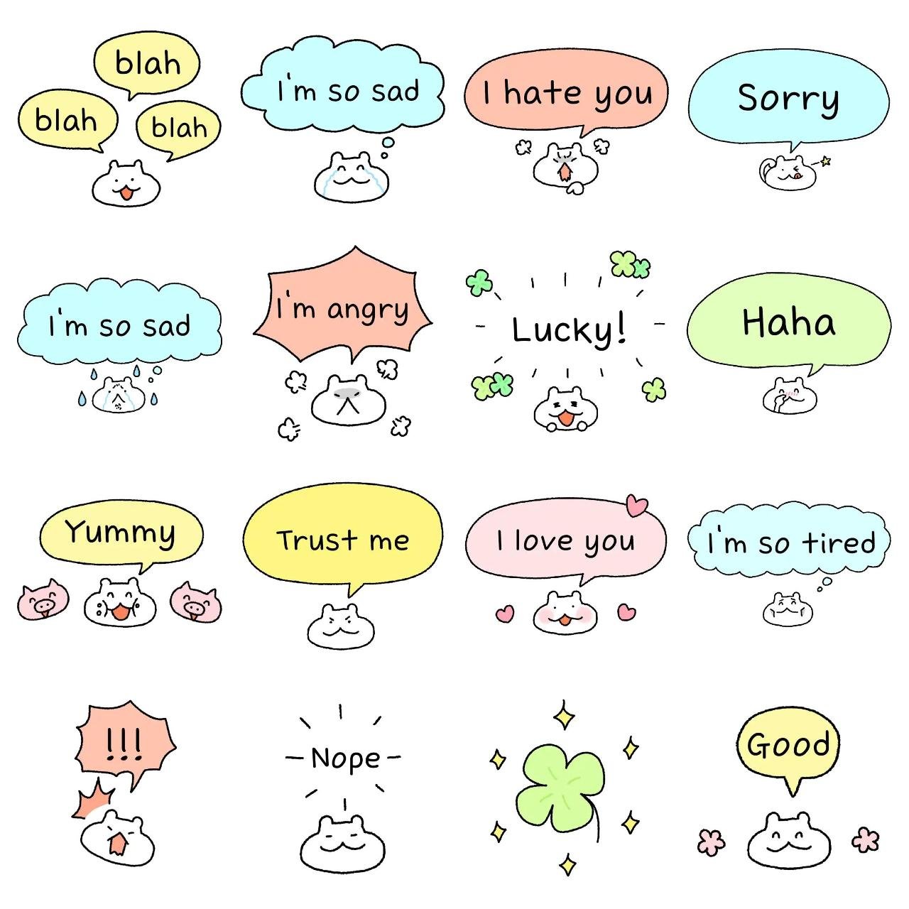 a talkative hamster Animals,Etc,Animation/Cartoon sticker pack for Whatsapp, Telegram, Signal, and others chatting and message apps