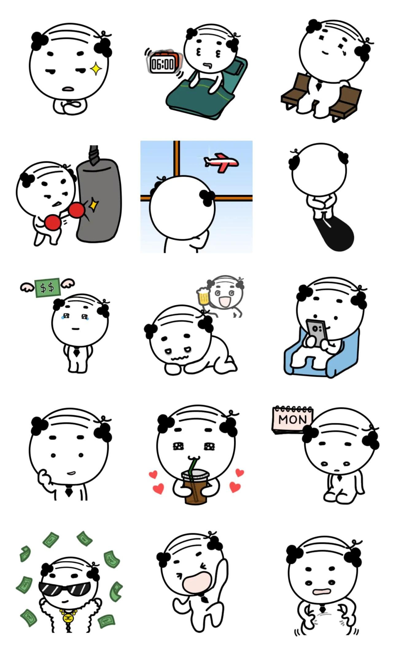 Hey, Acchi (Life of office workers) Animation/Cartoon,Etc sticker pack for Whatsapp, Telegram, Signal, and others chatting and message apps