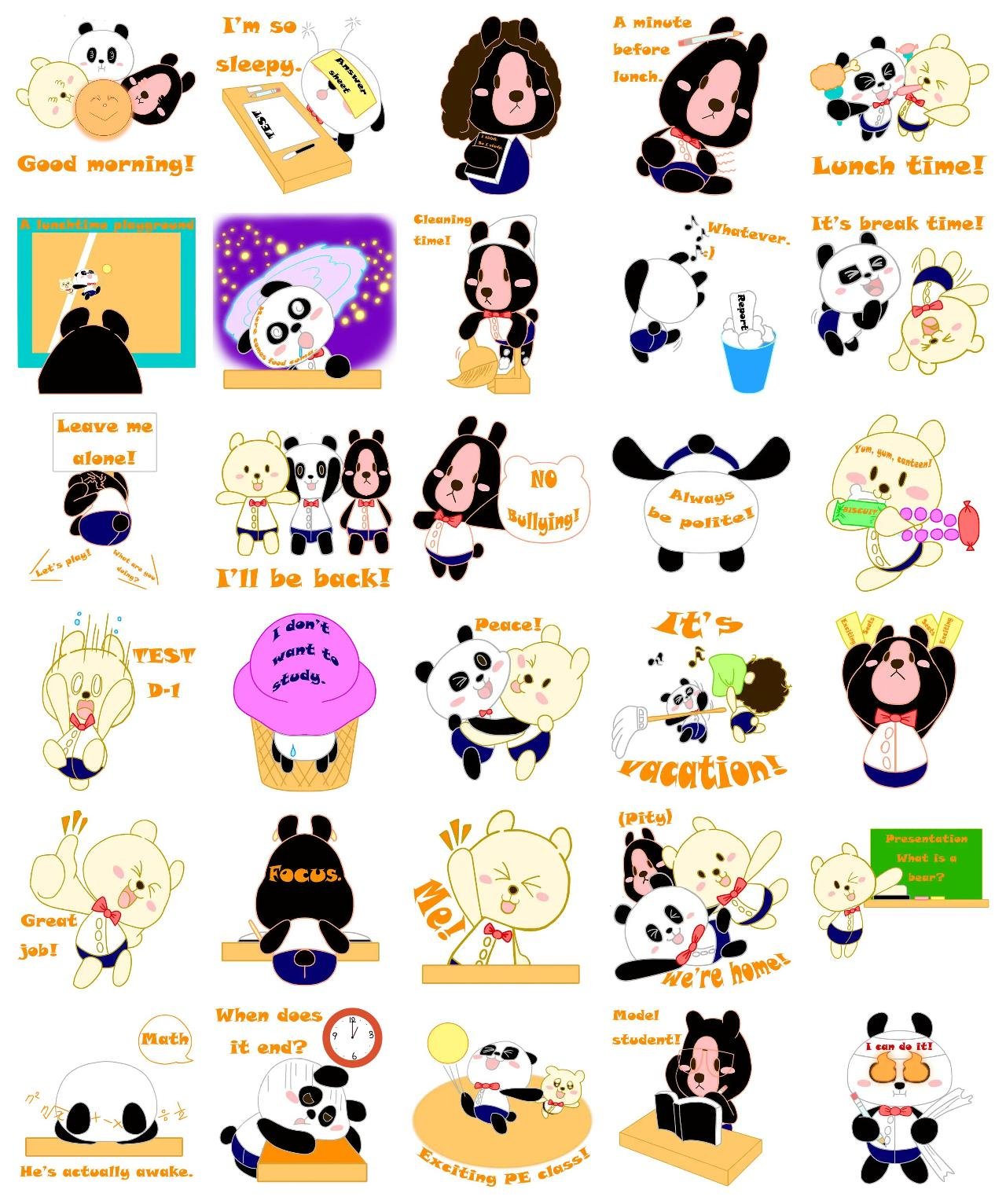 Go go school! Animals,FAMILY sticker pack for Whatsapp, Telegram, Signal, and others chatting and message apps