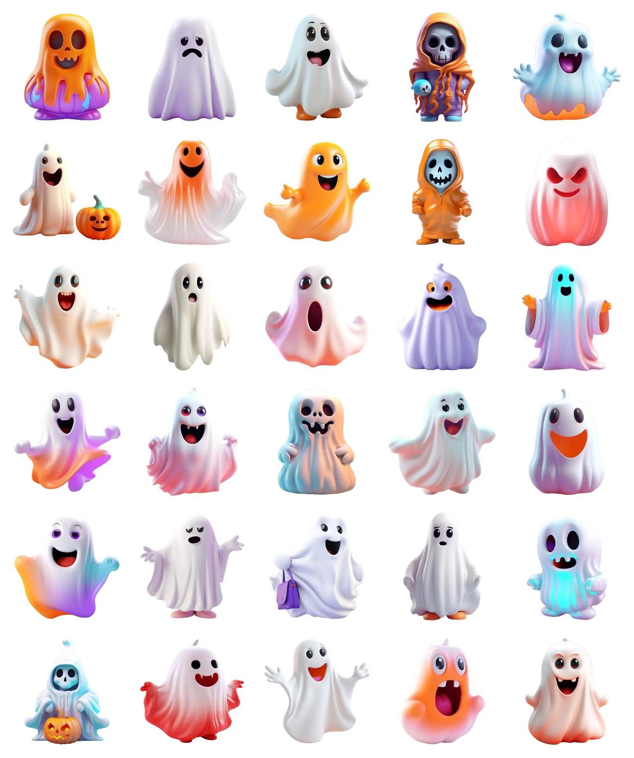 Silly Halloween Ghost Halloween,Animation/Cartoon,Etc sticker pack for Whatsapp, Telegram, Signal, and others chatting and message apps