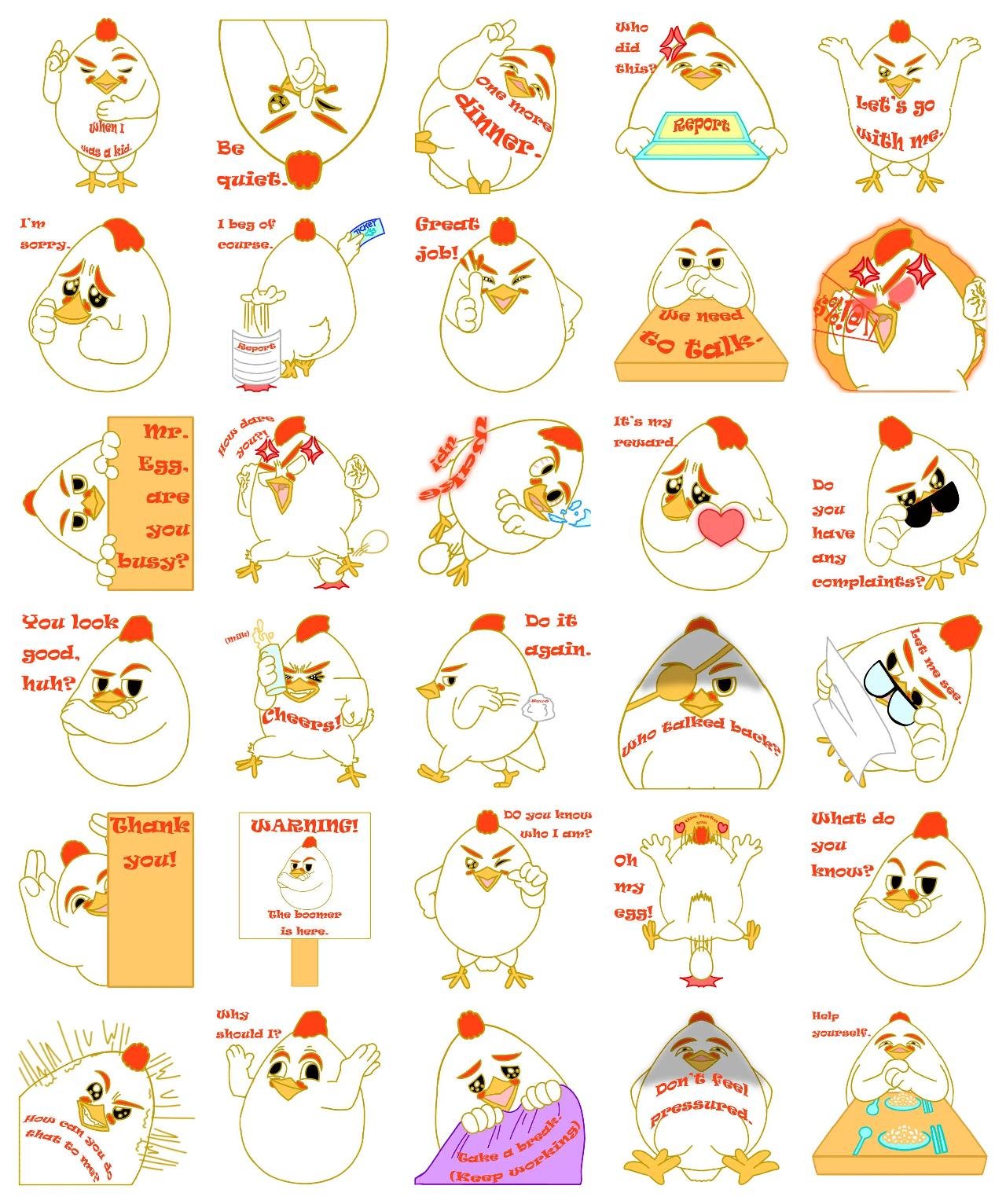 Boom Boom Chick! Animals,Animation/Cartoon,Gag sticker pack for Whatsapp, Telegram, Signal, and others chatting and message apps