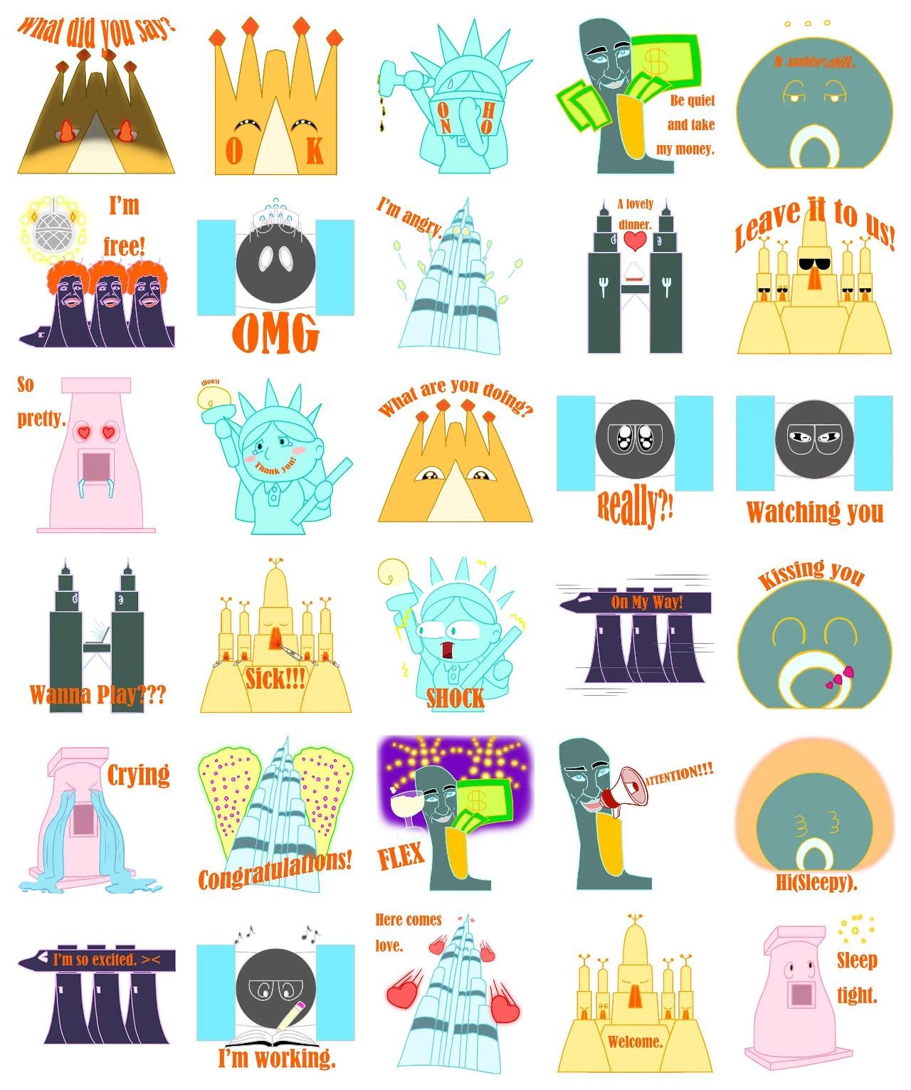 We Are The Buildy! Culture,Objects,Transporations sticker pack for Whatsapp, Telegram, Signal, and others chatting and message apps