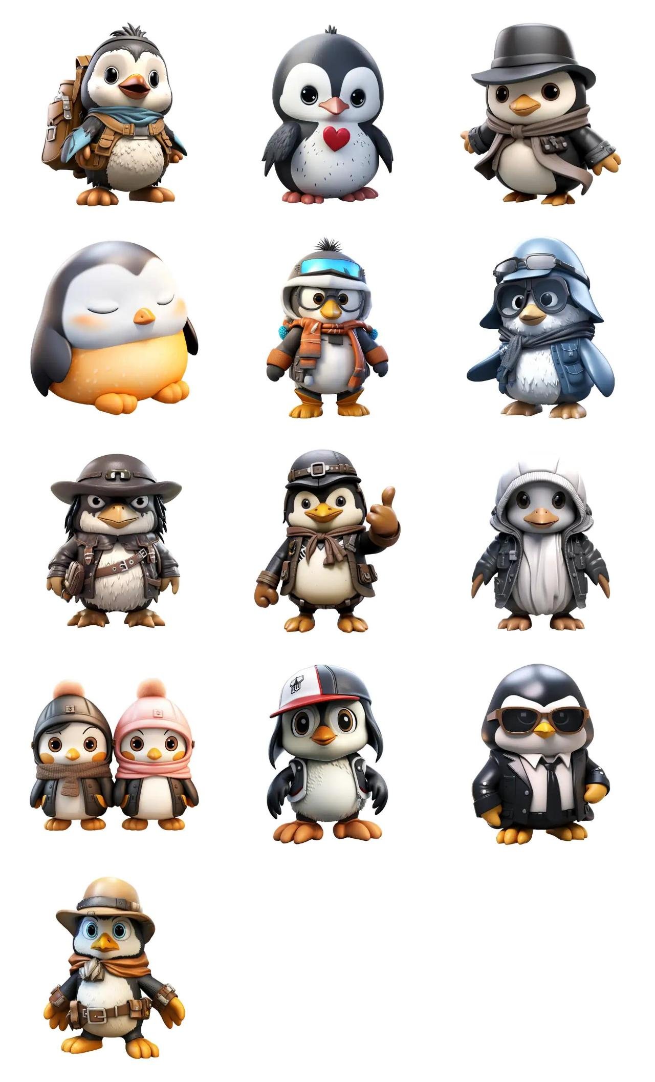 Penguin Adventure Animals,Animation/Cartoon,Etc sticker pack for Whatsapp, Telegram, Signal, and others chatting and message apps