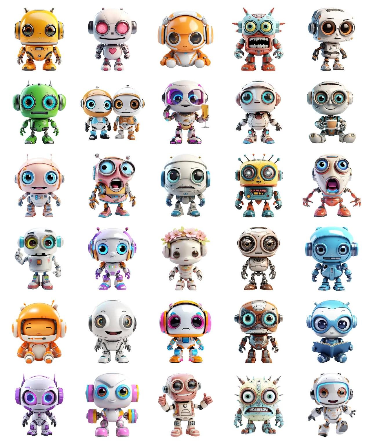 Hello Robot ! Animation/Cartoon,Gag,Etc sticker pack for Whatsapp, Telegram, Signal, and others chatting and message apps