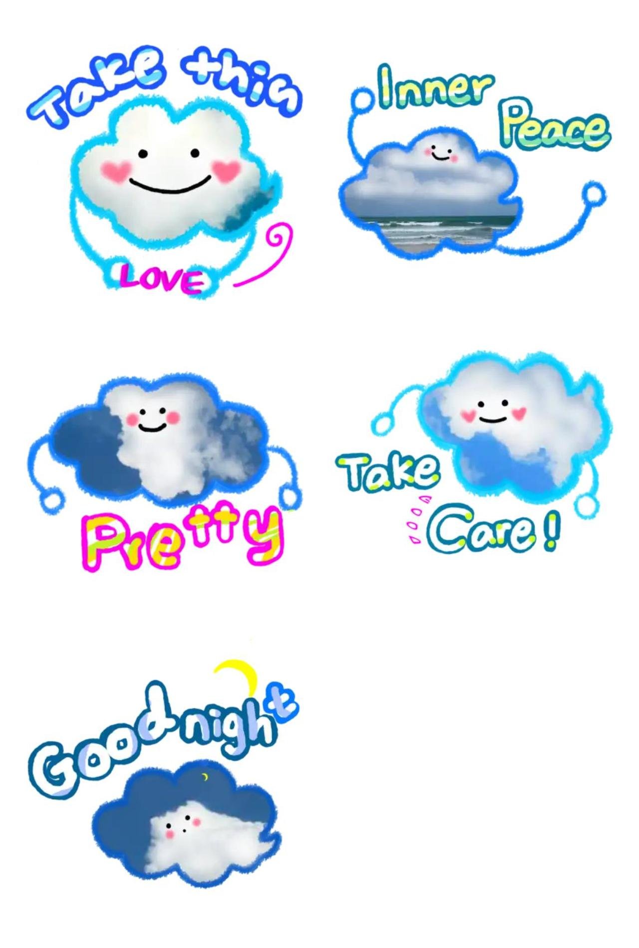 cloud3 Phrases,adjective sticker pack for Whatsapp, Telegram, Signal, and others chatting and message apps