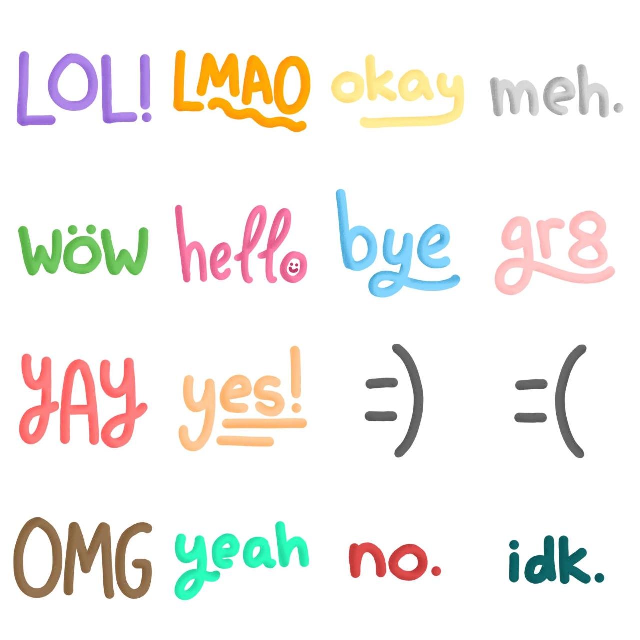 Texts Phrases sticker pack for Whatsapp, Telegram, Signal, and others chatting and message apps