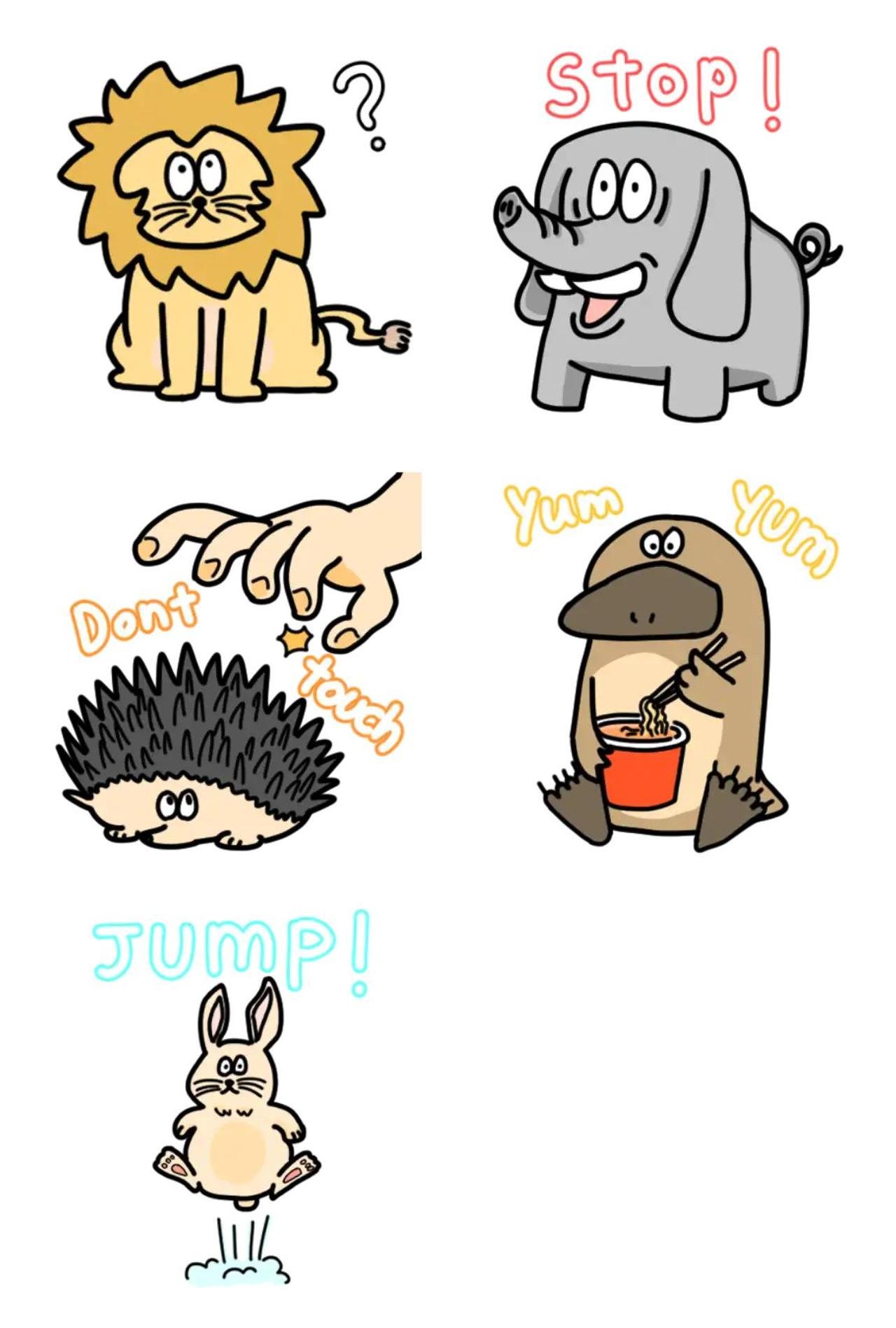 Animal stickers emotion sticker pack for Whatsapp, Telegram, Signal, and others chatting and message apps